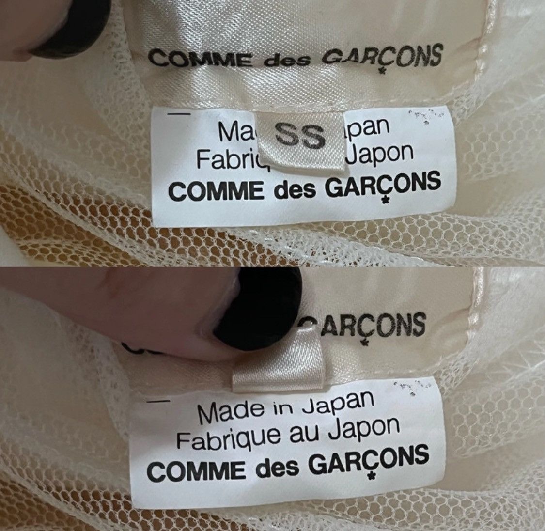 Comme des Garcons Comme des Garcons White Mesh Distorted Short Sleeve AD2006 Size ONE SIZE - 8 Thumbnail