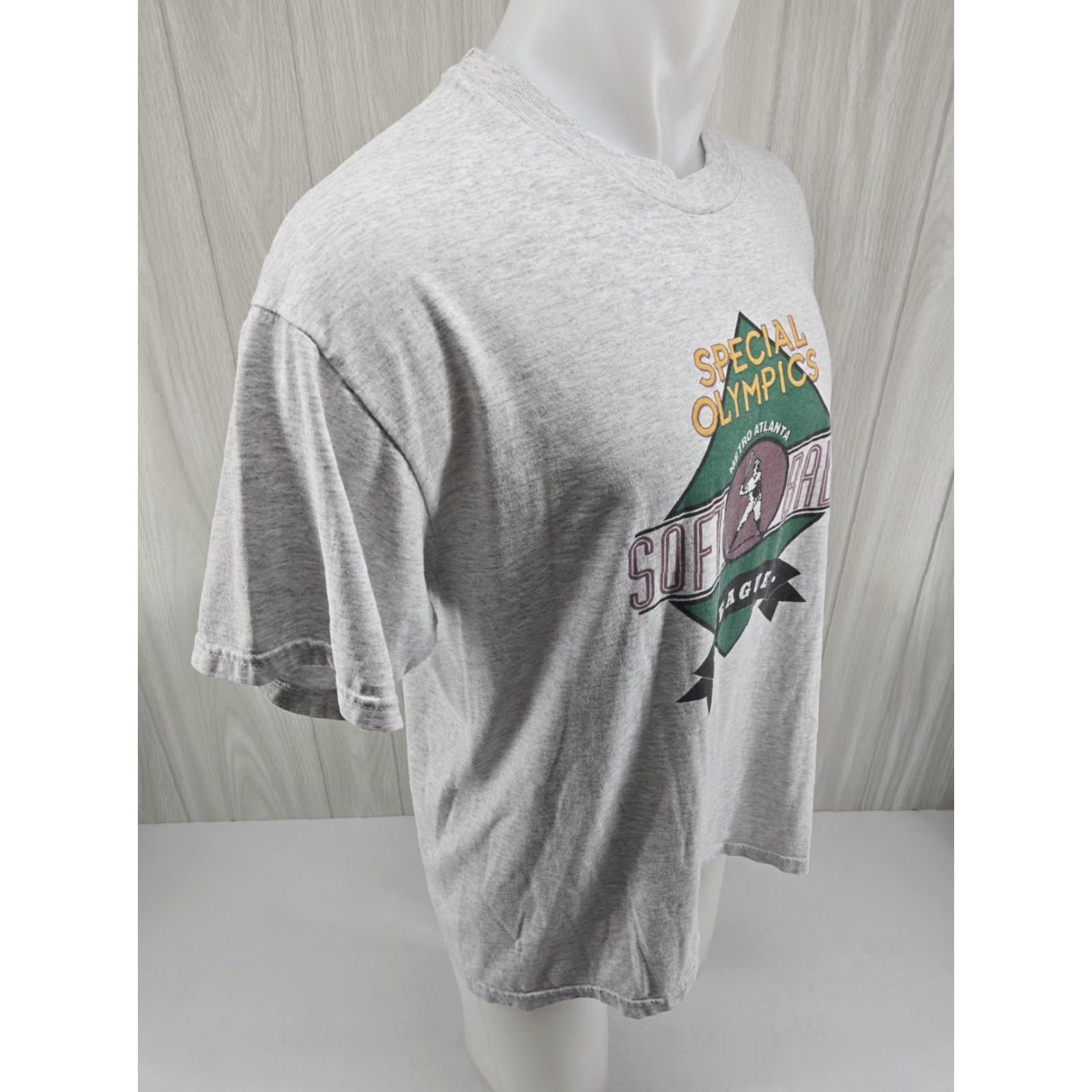 Hanes Special Olympics Softball League Atlanta Shirt Mens Large Gray Shirt Size US L / EU 52-54 / 3 - 7 Thumbnail