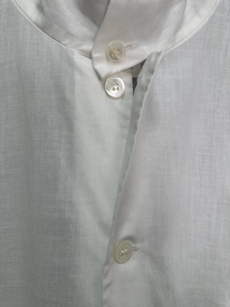 Yohji Yamamoto Yohji Yamamoto 80s Maru Text Distortion White Shirt 2505-Ne Size US M / EU 48-50 / 2 - 5 Thumbnail