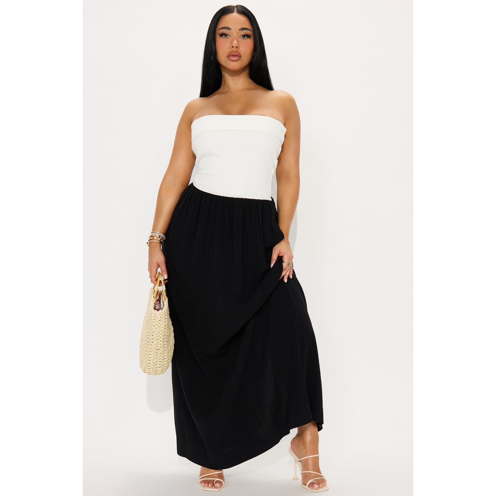 Other Annabelle Linen Maxi Dress - Black/combo - Size 3X Size 3XL / US 20-22 - 1 Thumbnail