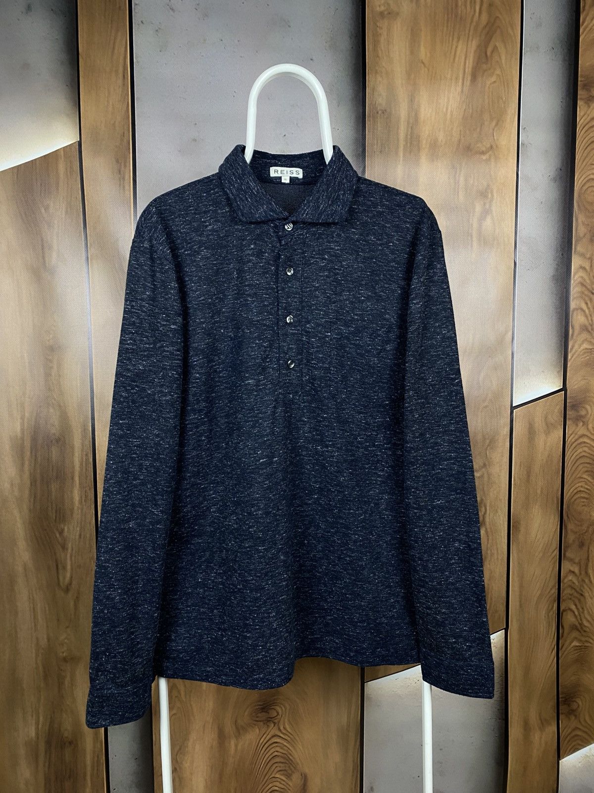 Reiss 🫟Sweatshirt Reiss Luxury Polo Long Sleeve Tee🫟 Size US XL / EU 56 / 4 - 1 Thumbnail
