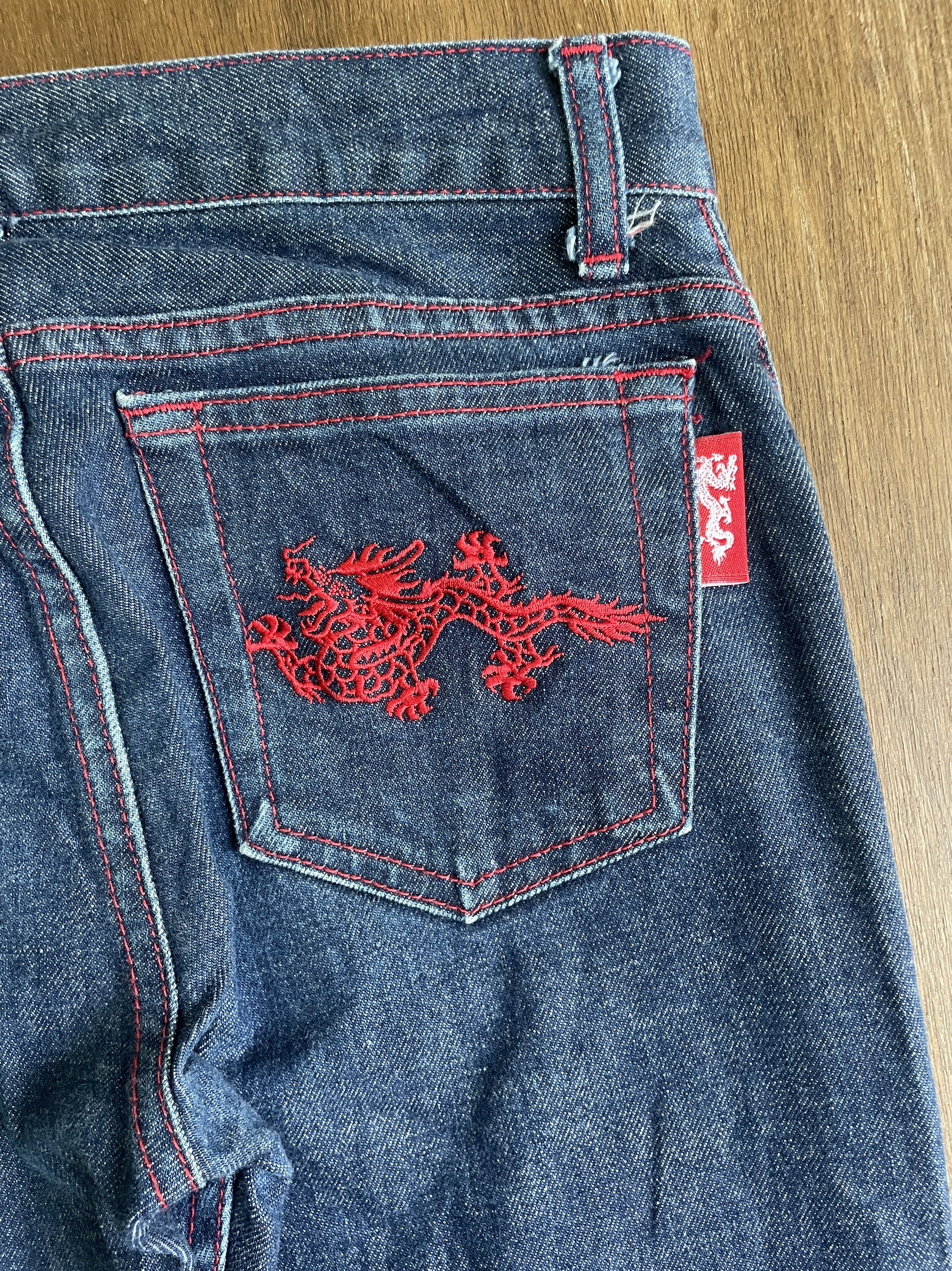 Vivienne Tam VIVIENNE TAM Red Dragons Embroidery Denim Size 28" / US 6 / IT 42 - 14 Thumbnail