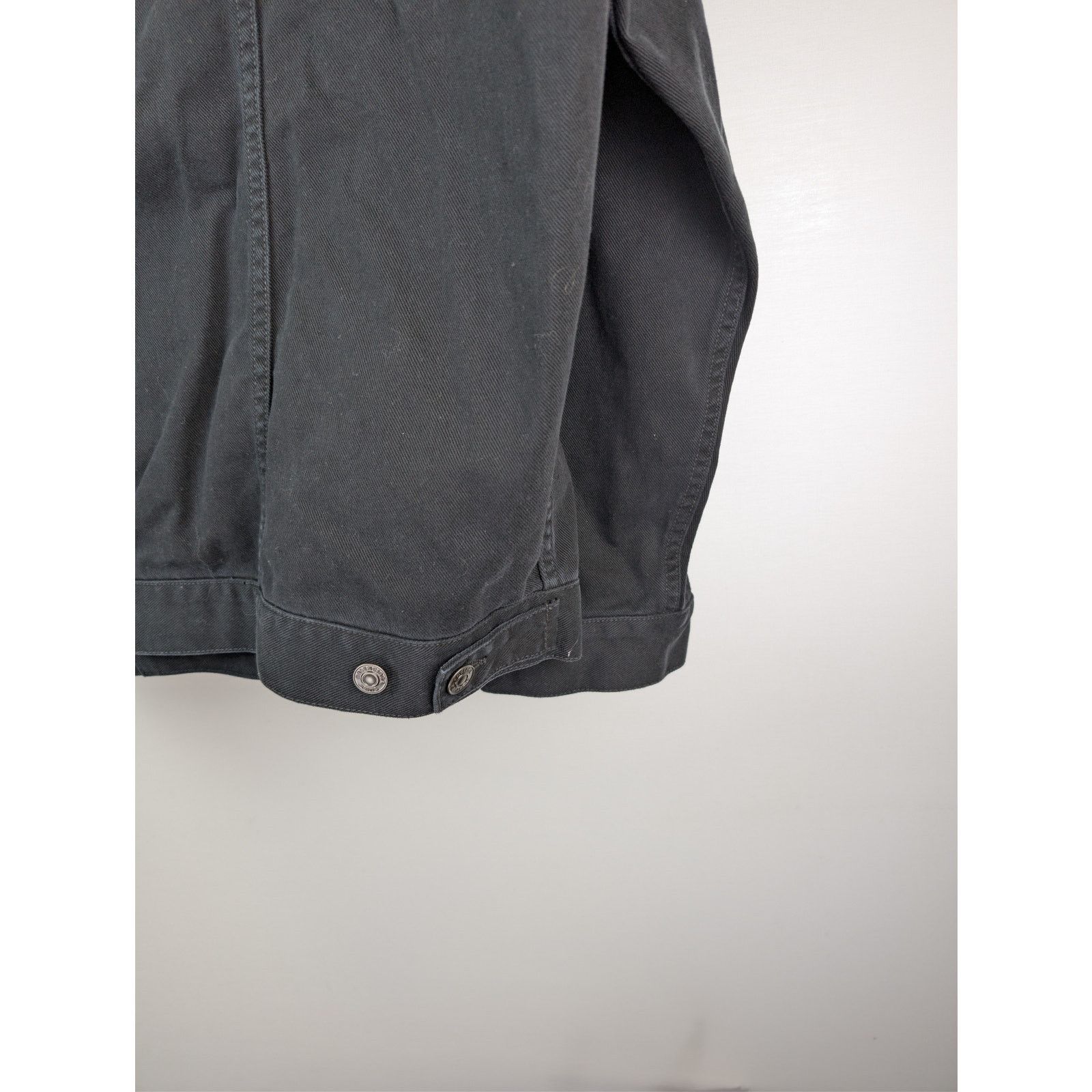 Balenciaga o1rshd1 Soft Black Left Hand Denim Jacket in Black Size US L / EU 52-54 / 3 - 13 Thumbnail