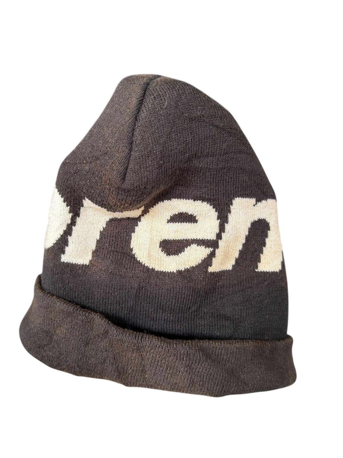 Supreme Supreme Big Logo Sunfaded Dirty Beanie Hats Size ONE SIZE - 9 Thumbnail