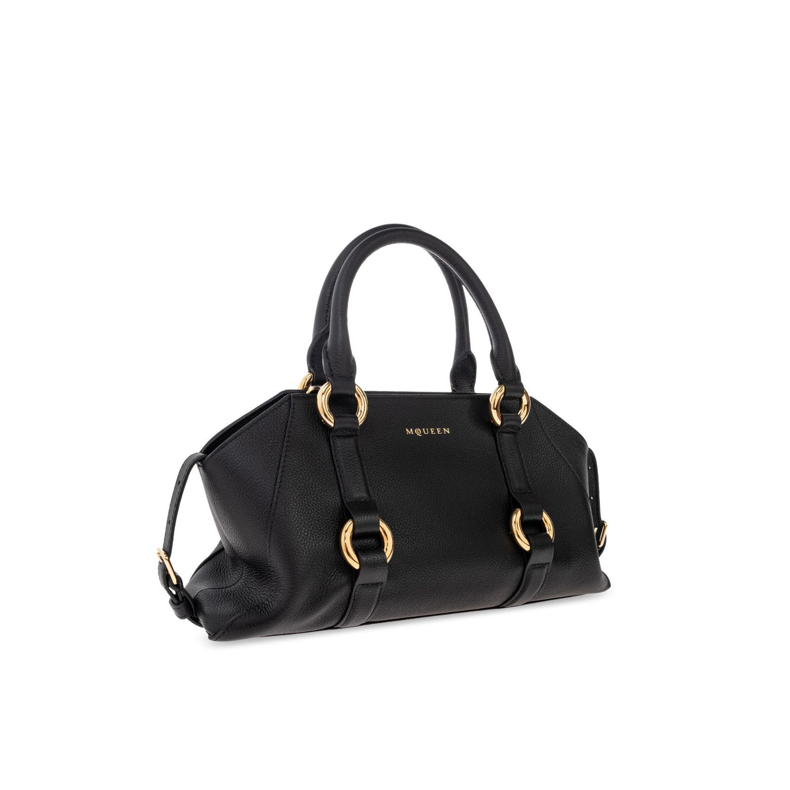 Alexander McQueen ALEXANDER MCQUEEN Farringdon Small Black Top Handle Bag New Size ONE SIZE - 3 Thumbnail