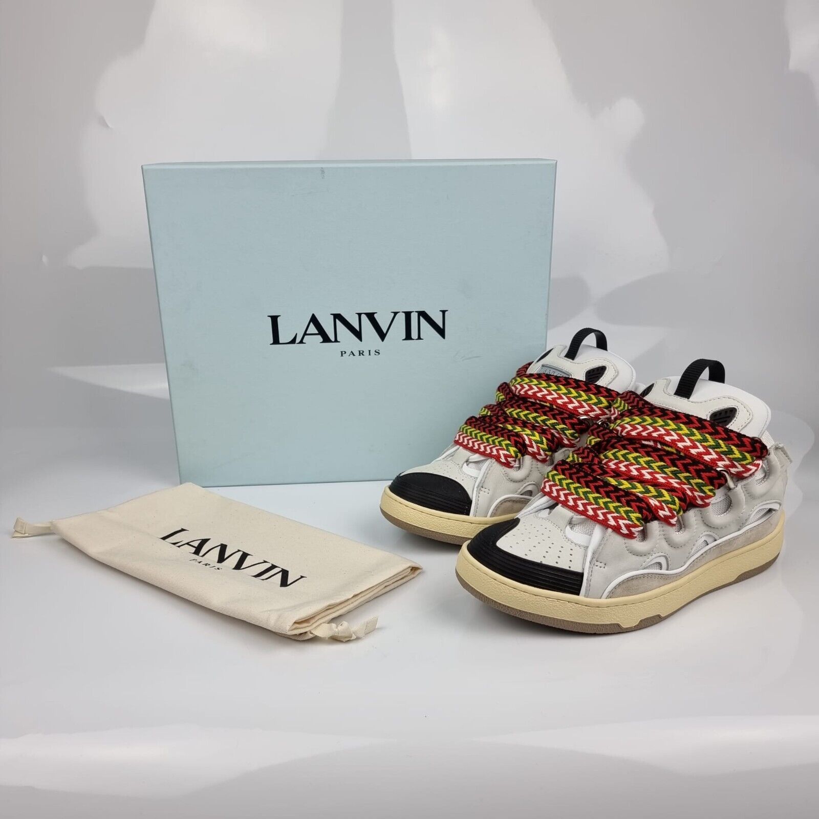 Lanvin Lanvin Men's Curb White Sneakers New Size US 6 / EU 39 - 10 Thumbnail