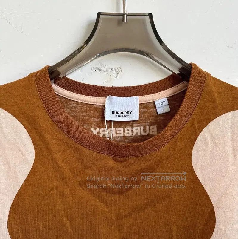Burberry Burberry Women's Brown Cotton T-Shirt. Size L / US 10 / IT 46 - 3 Thumbnail