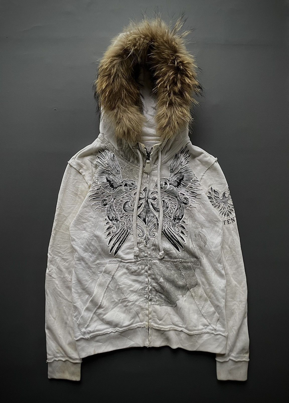 Le Grande Bleu (L.G.B.) Japanese Brand Potente Fur Hoodie Lgb Style Size US S / EU 44-46 / 1 - 1 Thumbnail