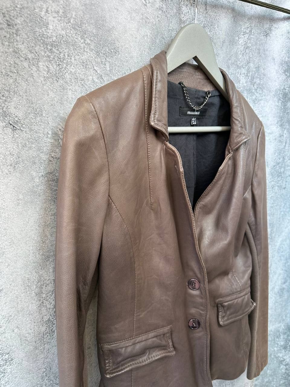 Leather × Muubaa × Vintage Muubaa Futura Leather Jacket in Steel Grey Avant-Garde Size M / US 6-8 / IT 42-44 - 4 Thumbnail