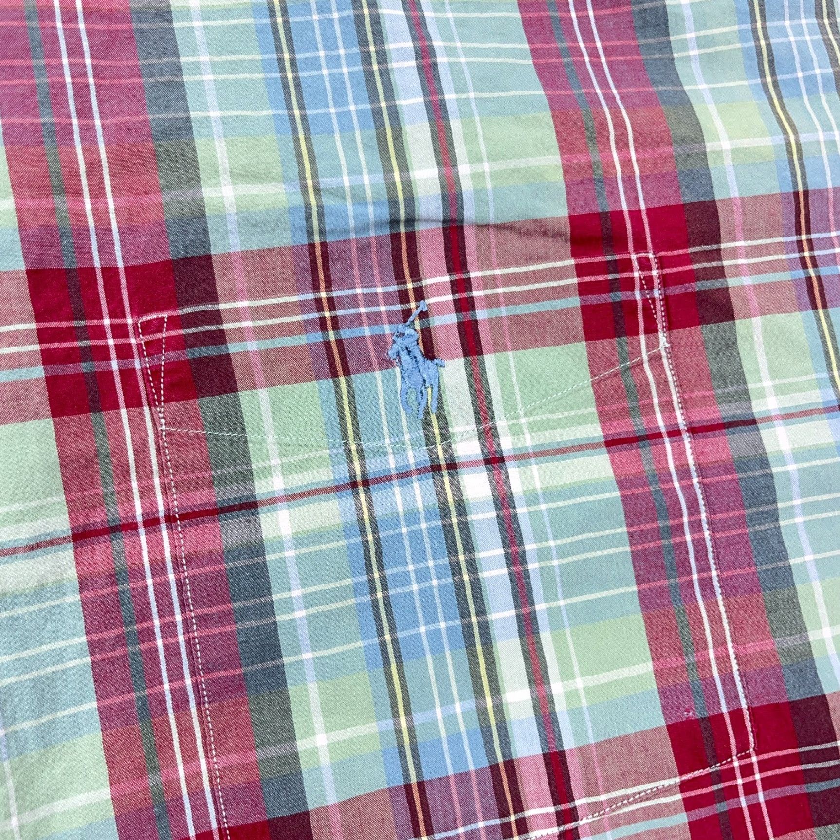 Ralph Lauren Ralph Lauren Shirt Men XL Pink Blue Button Up Tartan Plaid Camp Pocket Greggor Size US XL / EU 56 / 4 - 4 Thumbnail