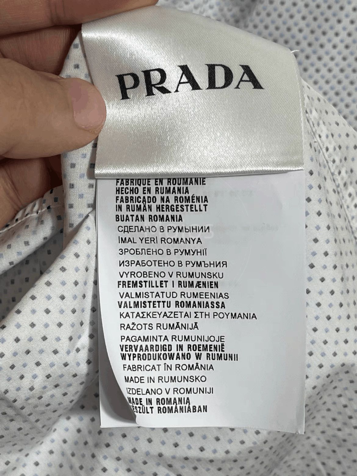 Prada Sz 40 Prada Square Dots Shirt Size US L / EU 52-54 / 3 - 7 Thumbnail