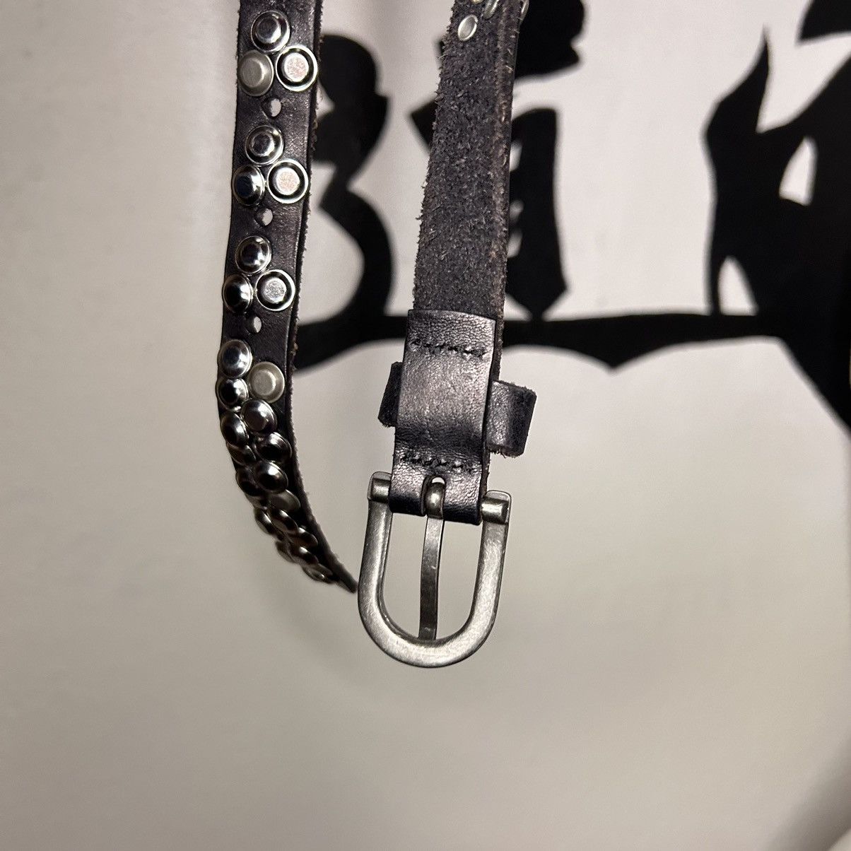 Affliction × Vintage Studded Skinny Leather Belt Vintage Size ONE SIZE - 7 Thumbnail