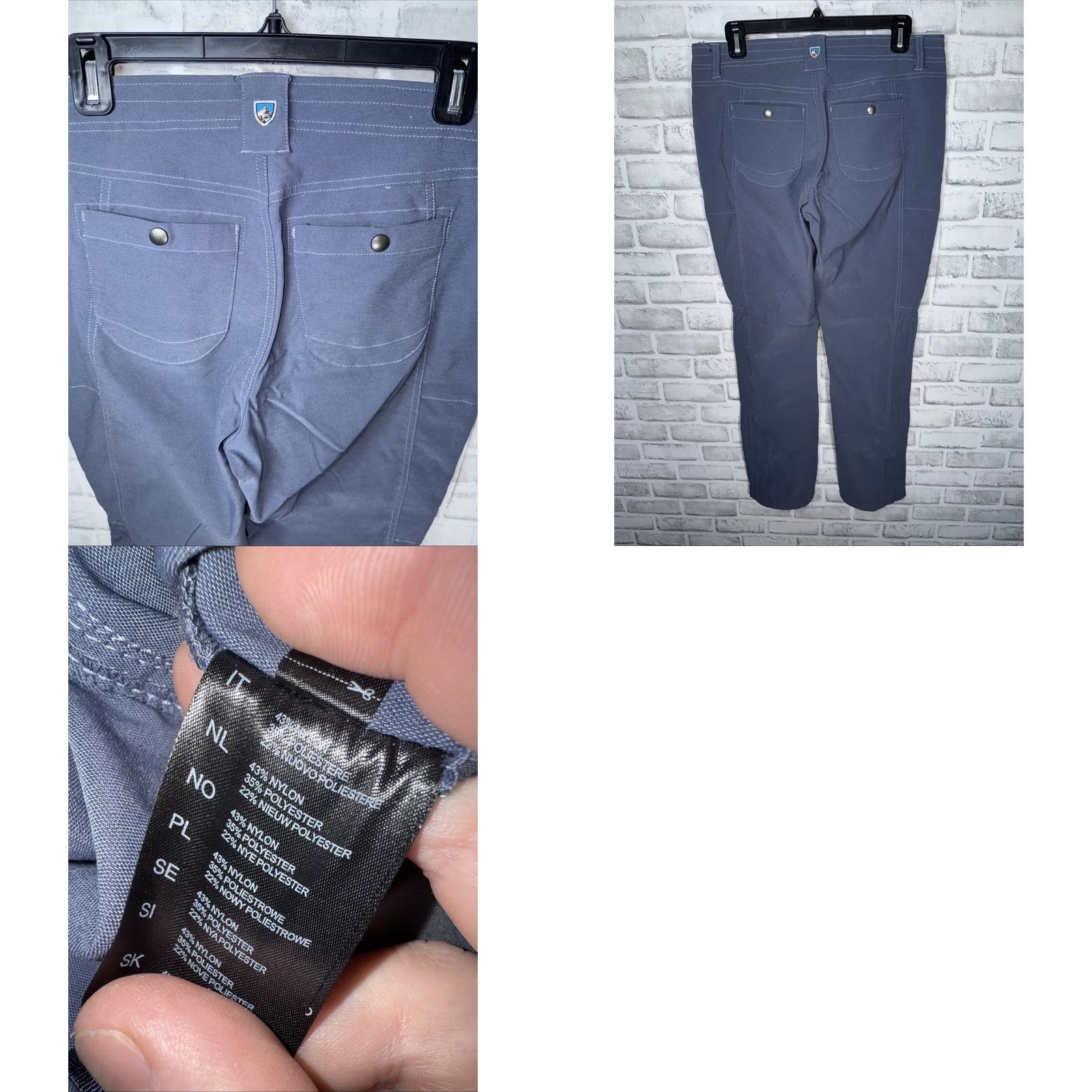 Vintage Kuhl Pants Womens 10 Blue Nylon Hiking Pocket Regular Inseam 31.5in Casual Travel Summer Fall Spring Sportswear Size 32" / US 10 / IT 46 - 8 Thumbnail