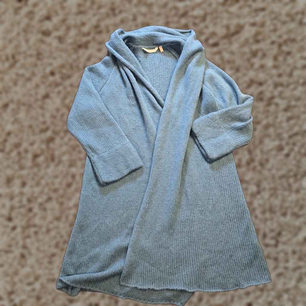 Soft Surroundings Soft Surroundings Sweater Cardigan Womens Petite Medium Blue Alpaca Wool Knit Long Sleeve Casual Vintage Not Applicable Size M / US 6-8 / IT 42-44 - 1 Thumbnail