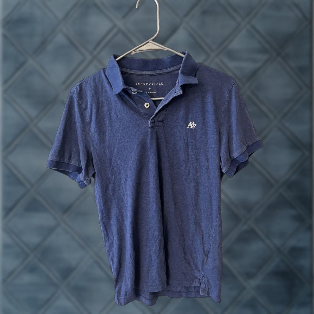 Aeropostale Aeropostale Polo Shirt Mens Small Blue Short Sleeve Preppy Collar Casual Solid Polo Shirt S Mens Size US S / EU 44-46 / 1 - 1 Thumbnail