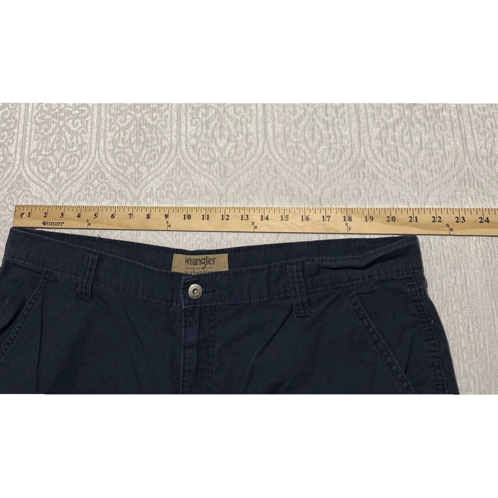 Wrangler VINTAGE Wrangler Authentics Mens Cargo Pants Navy Blue 42x32 Relaxed Fit Size US 42 / EU 58 - 5 Thumbnail
