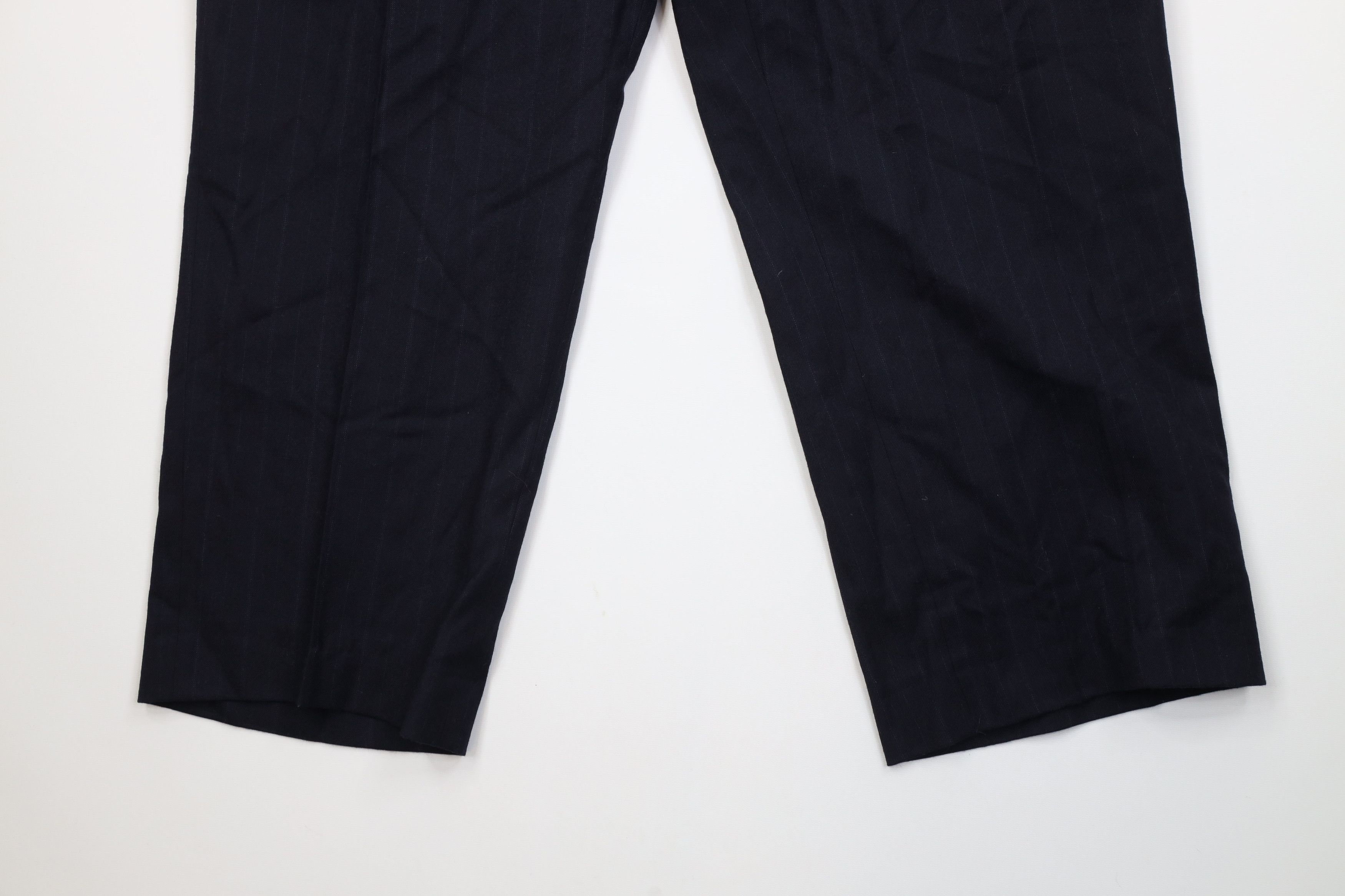Vintage Vintage 70s Streetwear Striped Wide Leg Chino Pants Blue Size US 40 / EU 56 - 4 Thumbnail