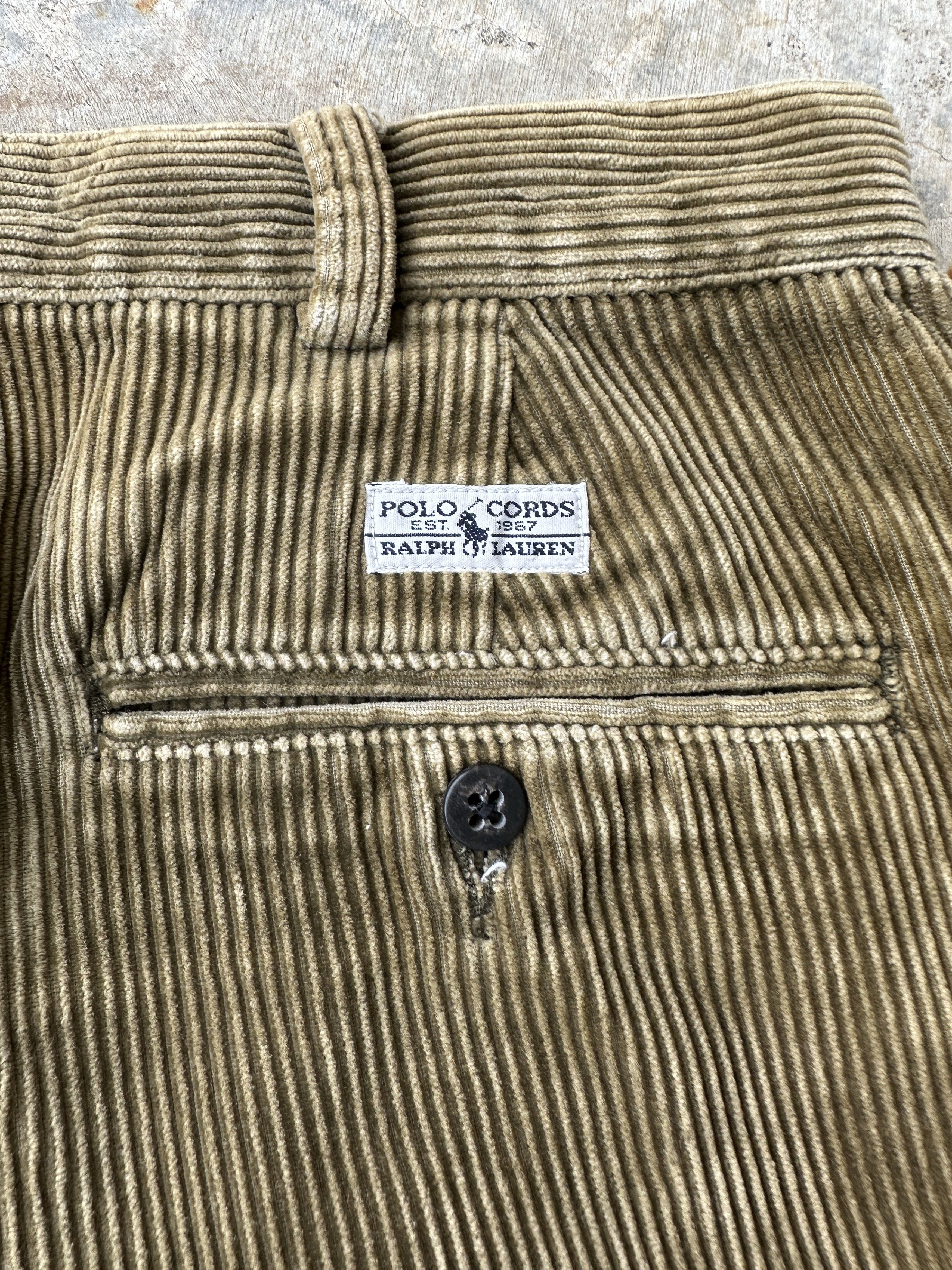 Polo Ralph Lauren Polo Cords Corduroy Sunfade double knee zombie mud pant rrl Size US 34 / EU 50 - 8 Thumbnail
