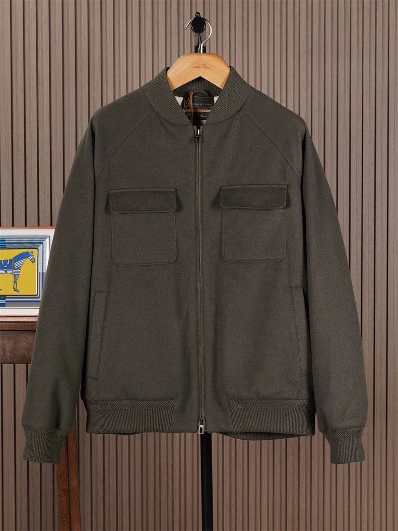 Loro Piana Men's Vicuna Bomber Jacket-2508