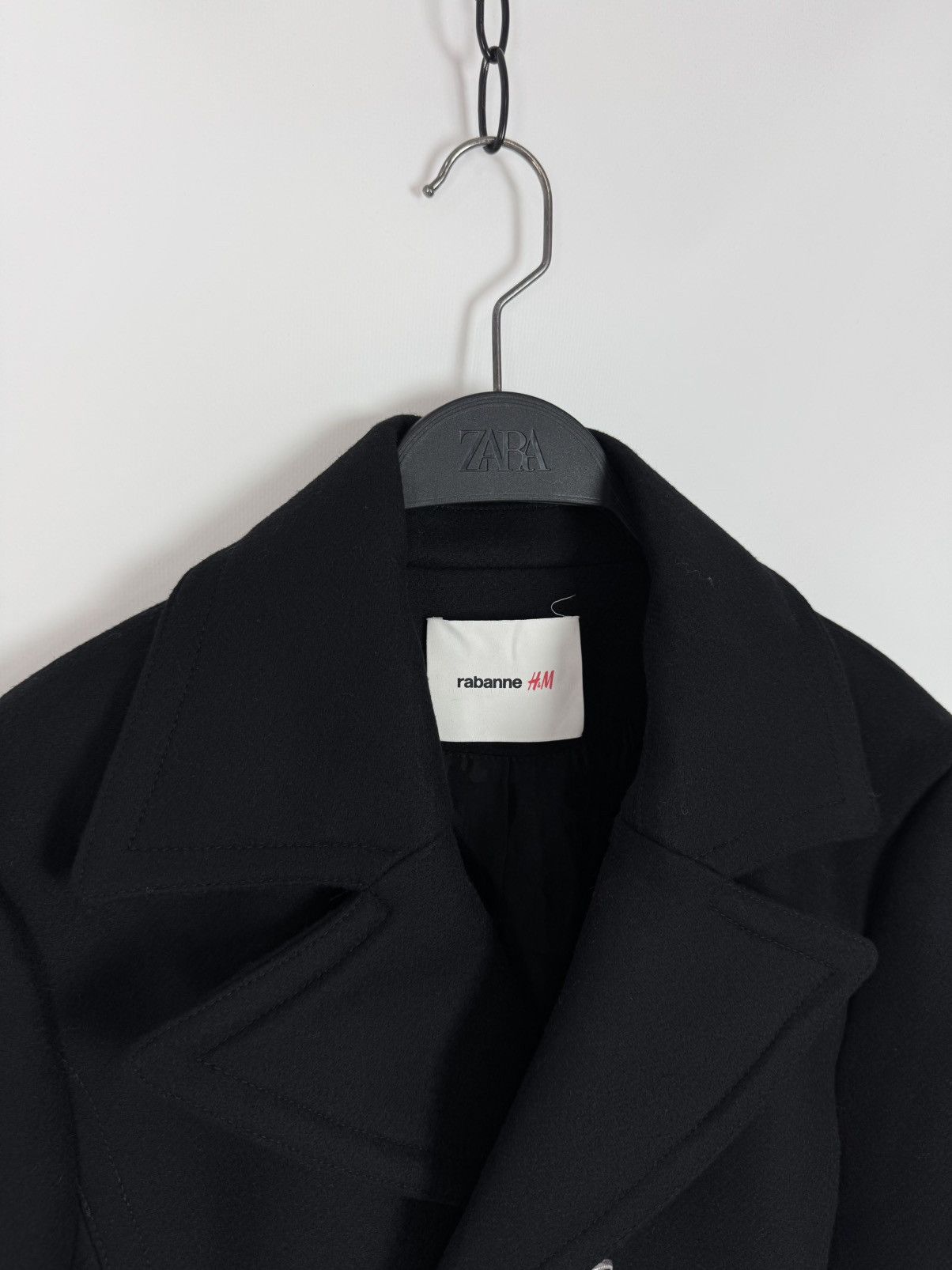 H&M H&M x Rabanne Wool Black Coat Jacket Size US S / EU 44-46 / 1 - 5 Thumbnail