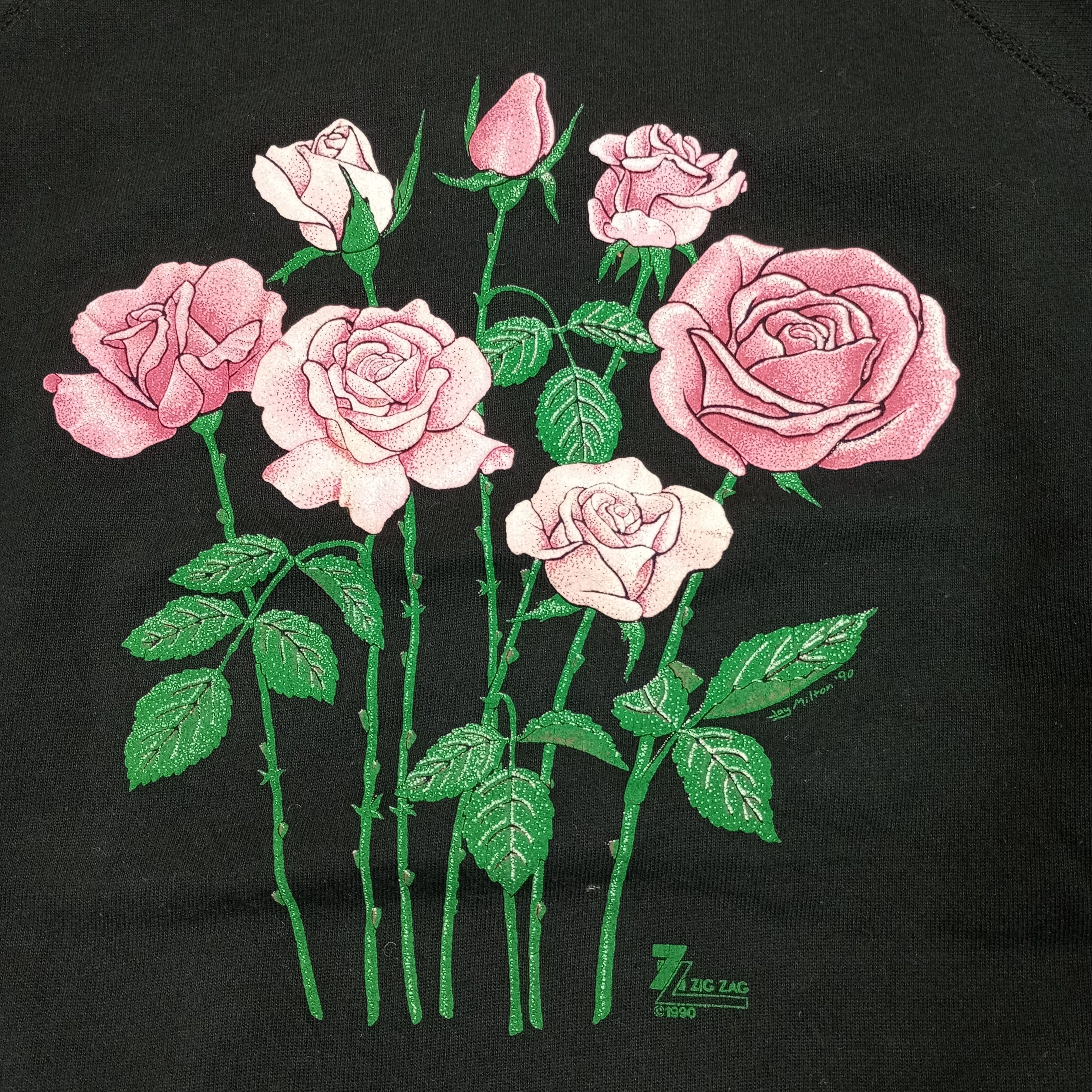 Other Zig Zag Flowers Design Vintage Collar Sweatshirt c233n20 Size US L / EU 52-54 / 3 - 2 Thumbnail