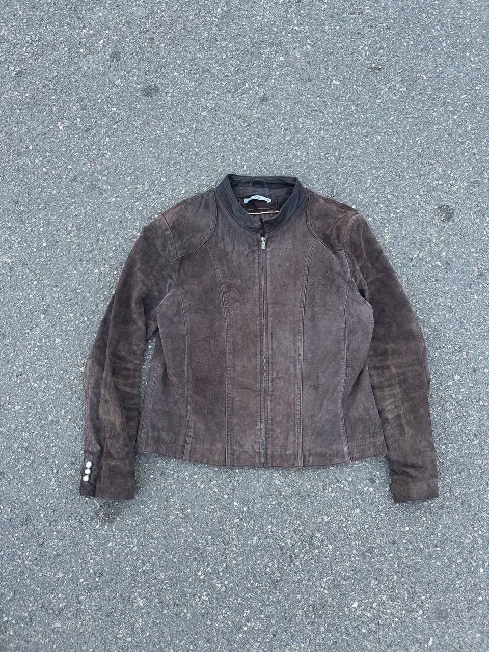 Designer × Vintage Vintage Y2K brown LEATHER jacket Size XL / US 12-14 / IT 48-50 - 2 Thumbnail
