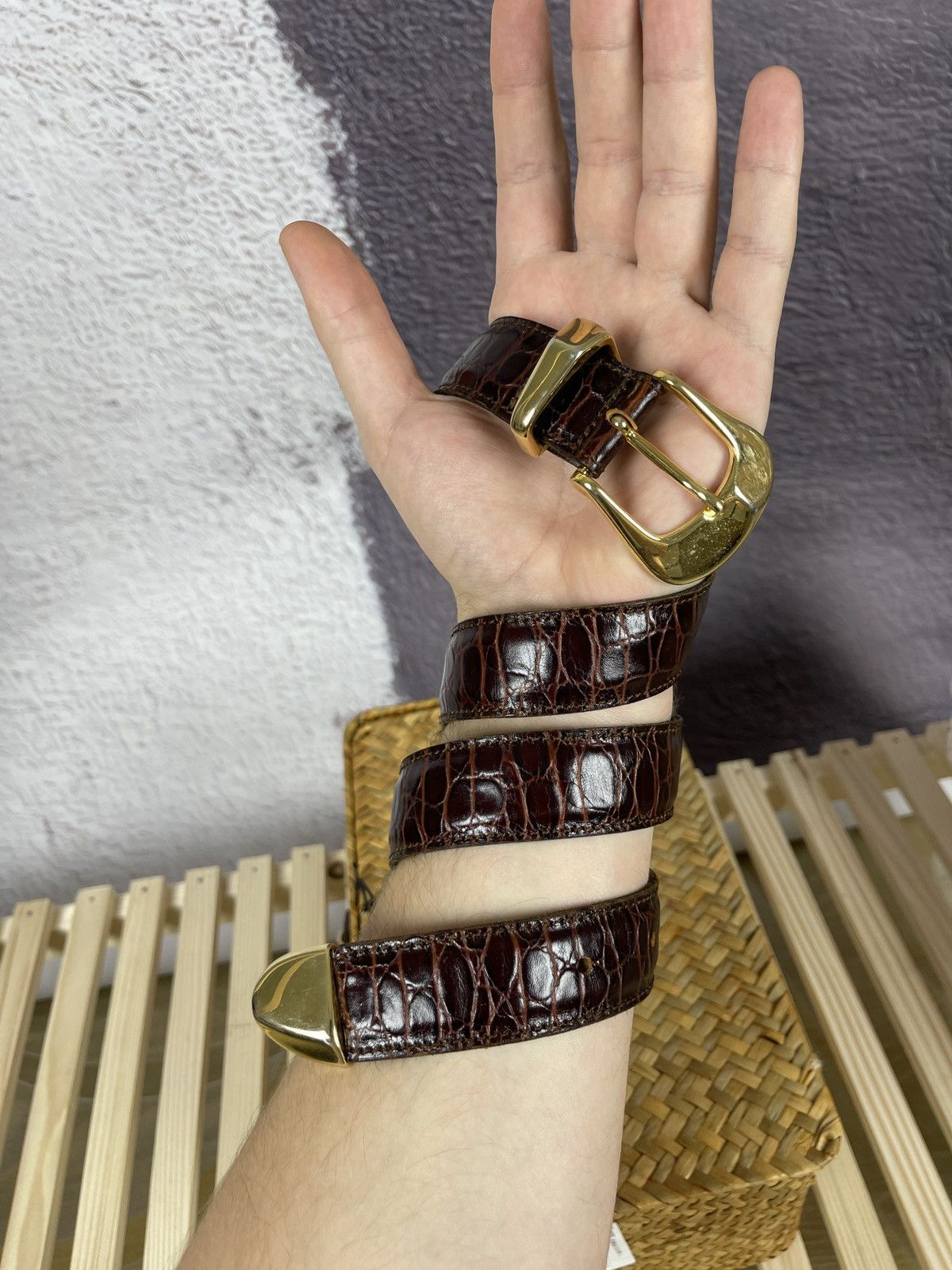 MCM MCM vintage crocodile leather women’s belt Size ONE SIZE - 1 Thumbnail