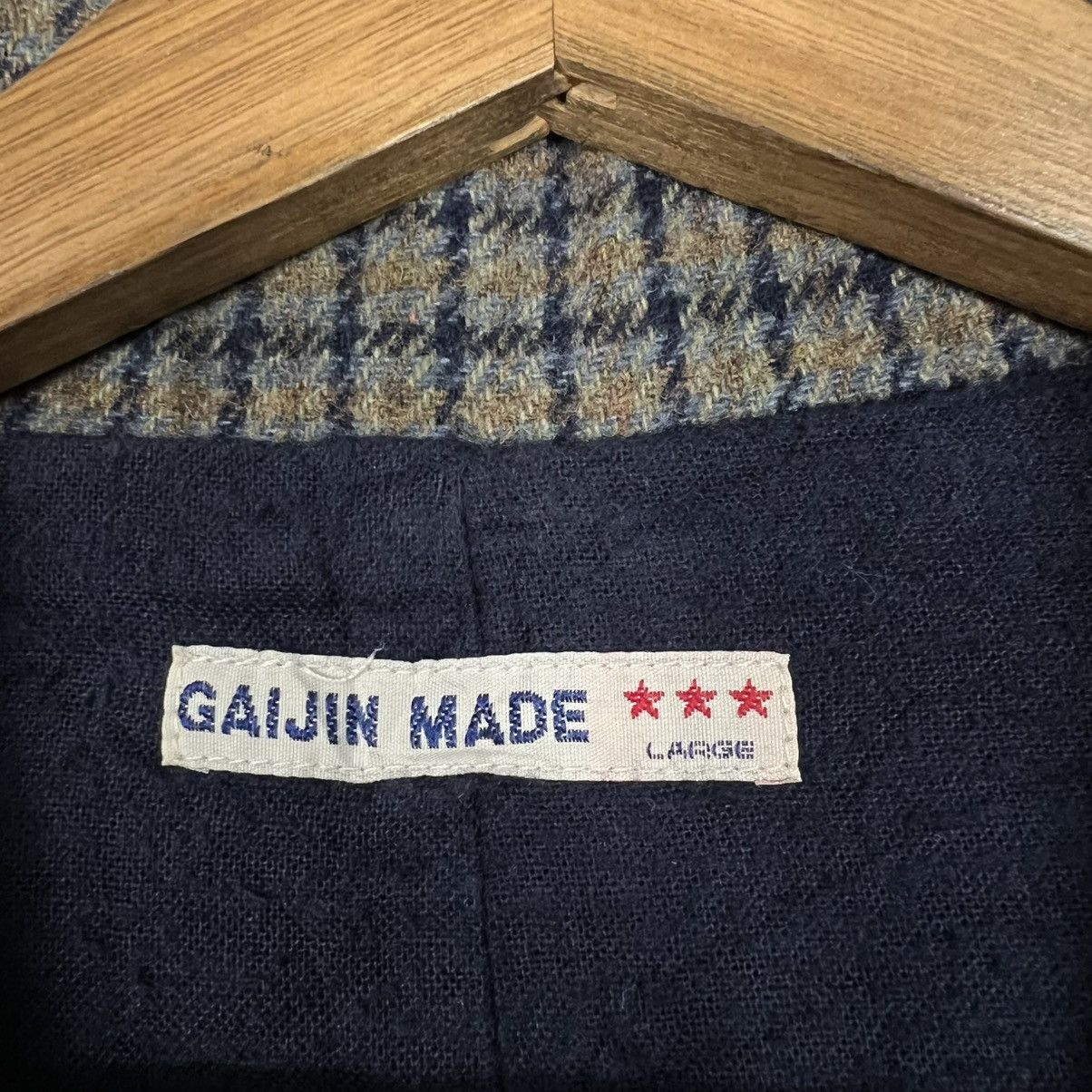 Japanese Brand GAIJIN MADE Hyrbid Pattern Checked Casual Jacket #4160-C190 Size US L / EU 52-54 / 3 - 12 Thumbnail