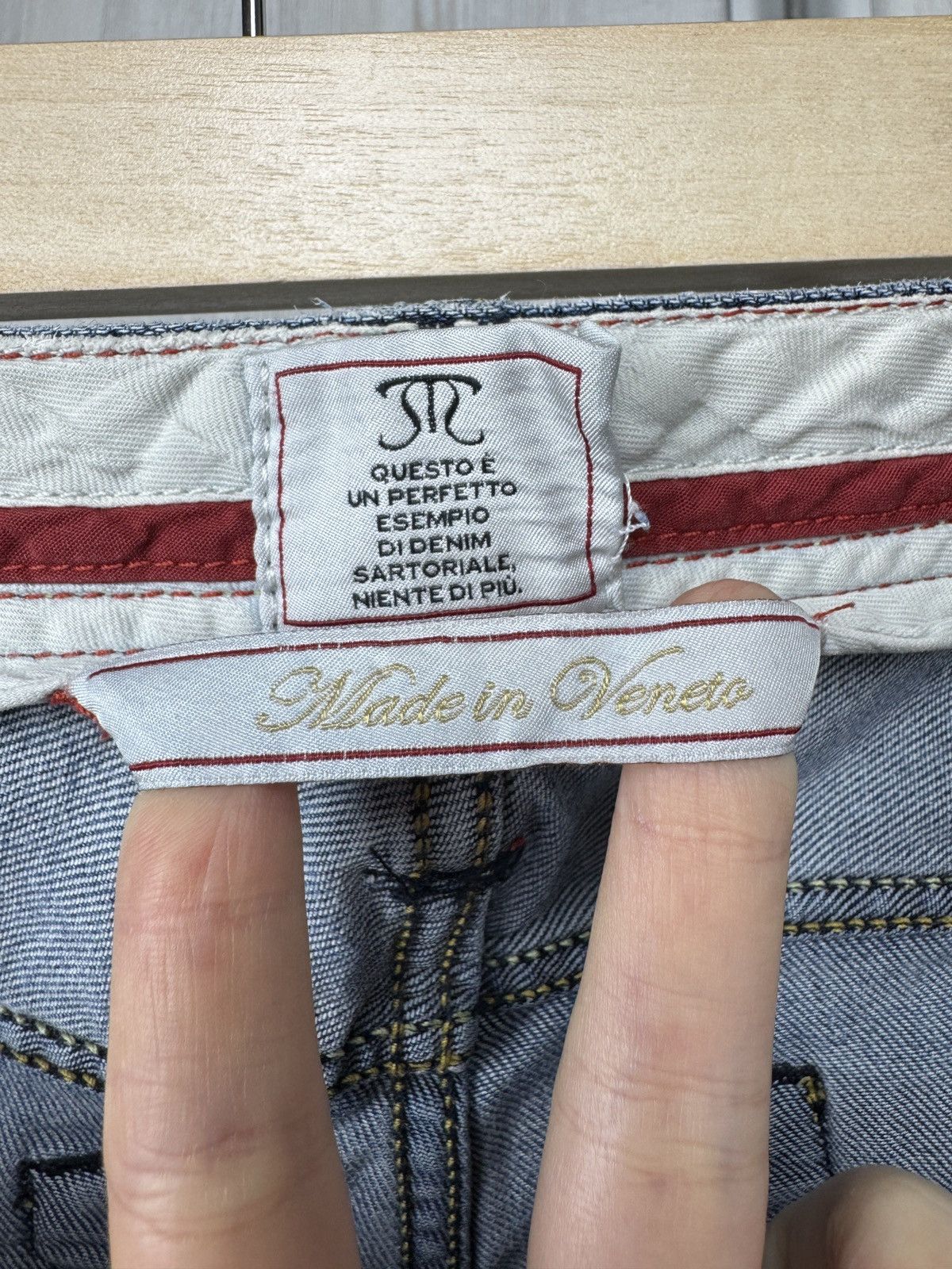 Other Sartoria Tramarossa 1967 blue faded distressed denim jeans Size US 34 / EU 50 - 9 Thumbnail