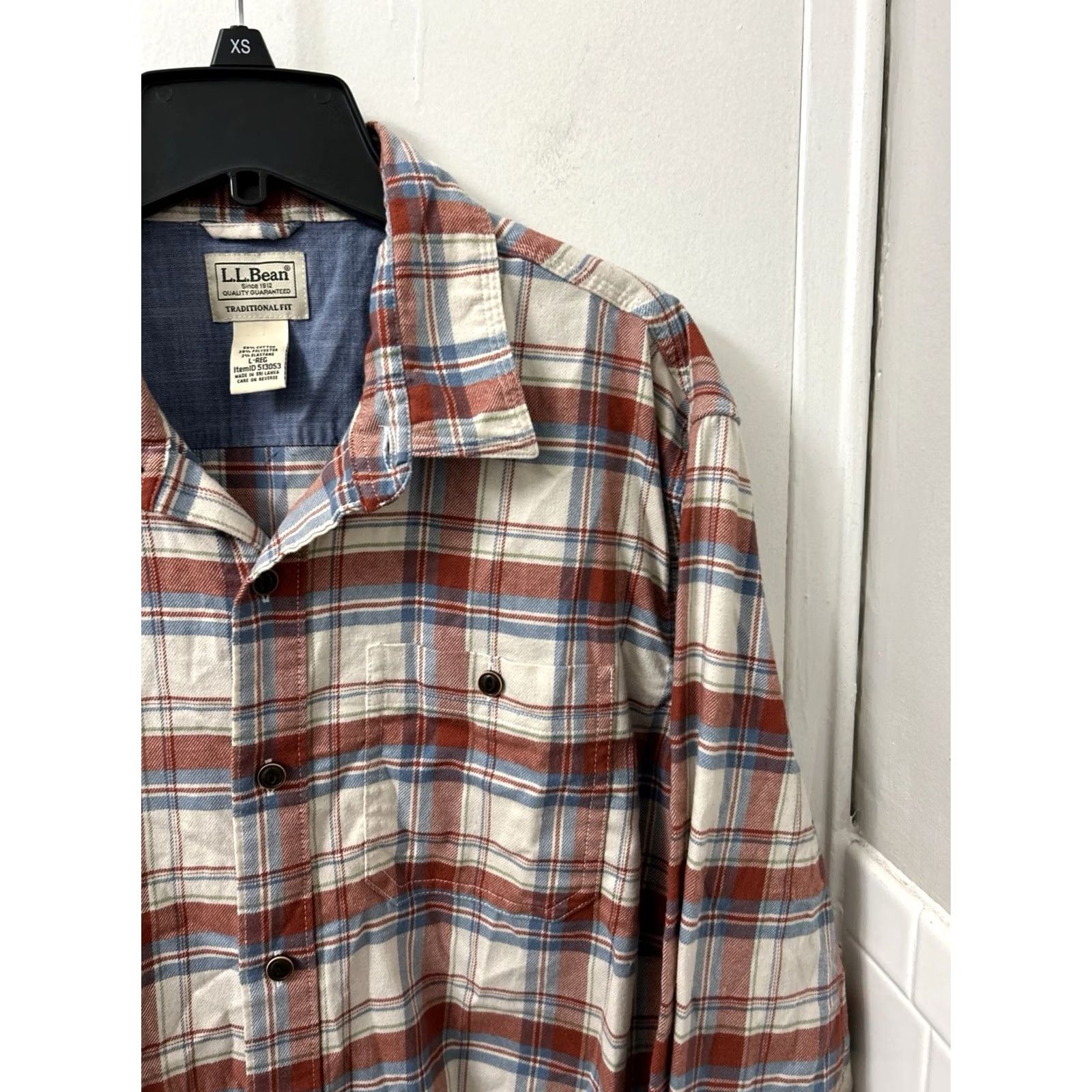 Vintage VINTAGE LL Bean Beanflex Flannel Shirt Mens L Red Traditional Fit Button Down Size US L / EU 52-54 / 3 - 4 Thumbnail