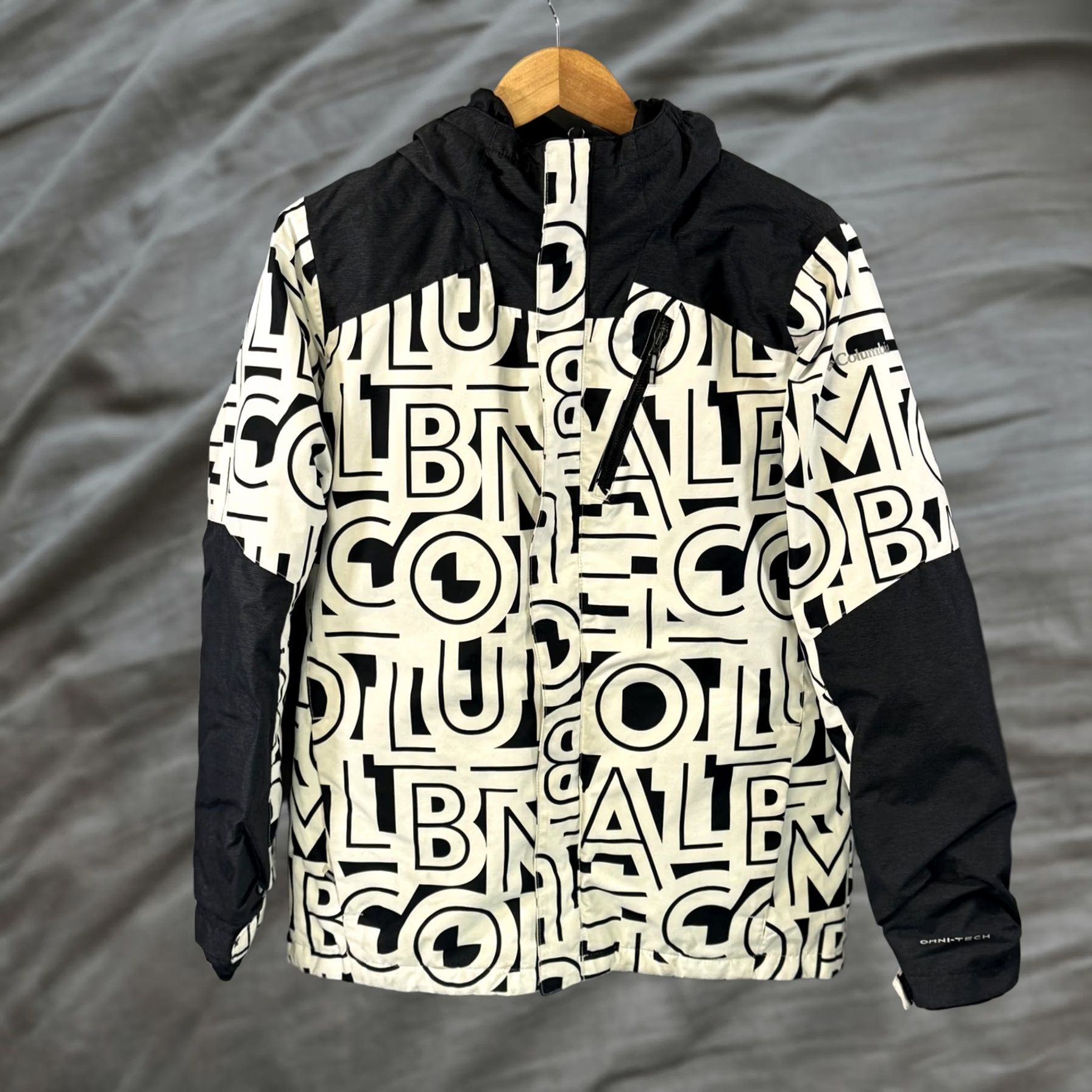 Vintage Columbia Jacket Mens XL Black White Omni-Tech Interchange Hooded Ski Coat Size US XL / EU 56 / 4 - 1 Thumbnail