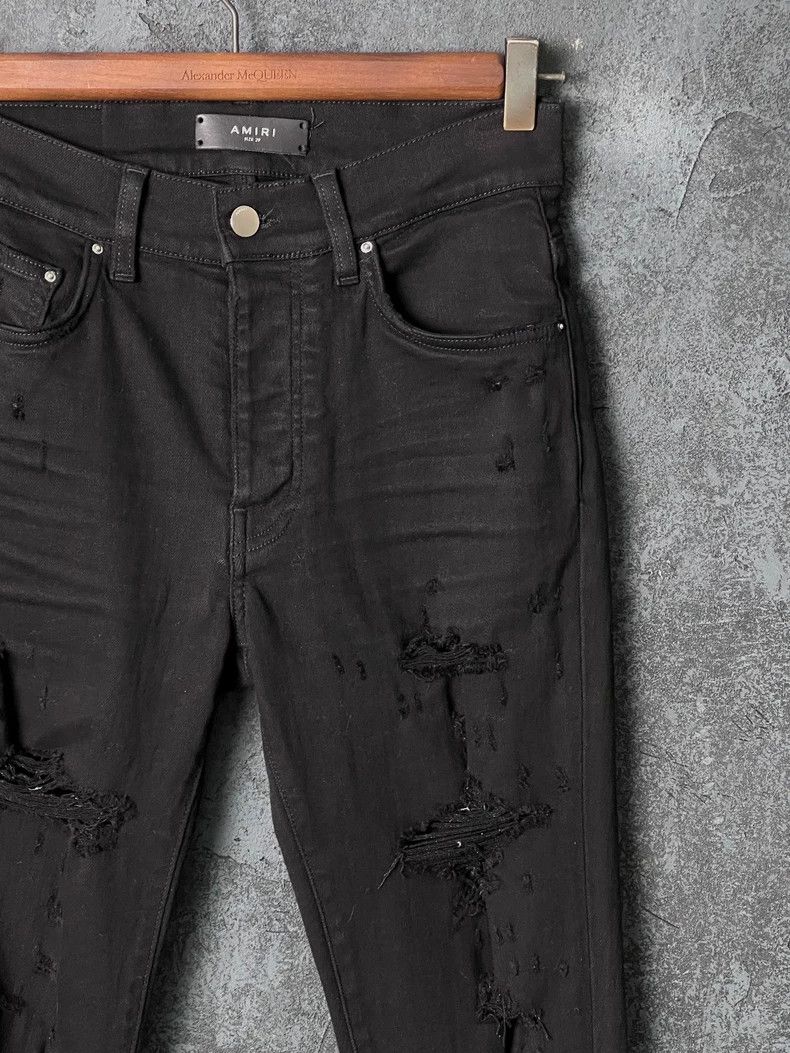 Amiri Amiri Black Ripped Denim Pants Size US 29 - 3 Thumbnail