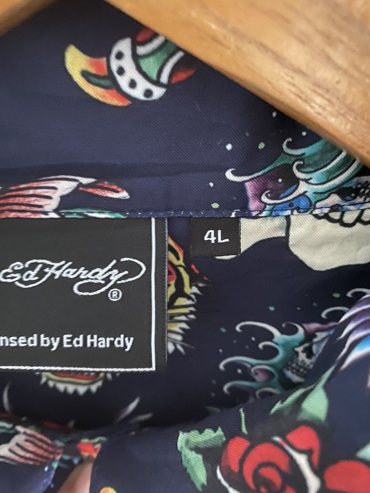 Ed Hardy × Vintage Vintage ED HARDY tatoo oversized Shirt hiphop style Size US L / EU 52-54 / 3 - 8 Thumbnail