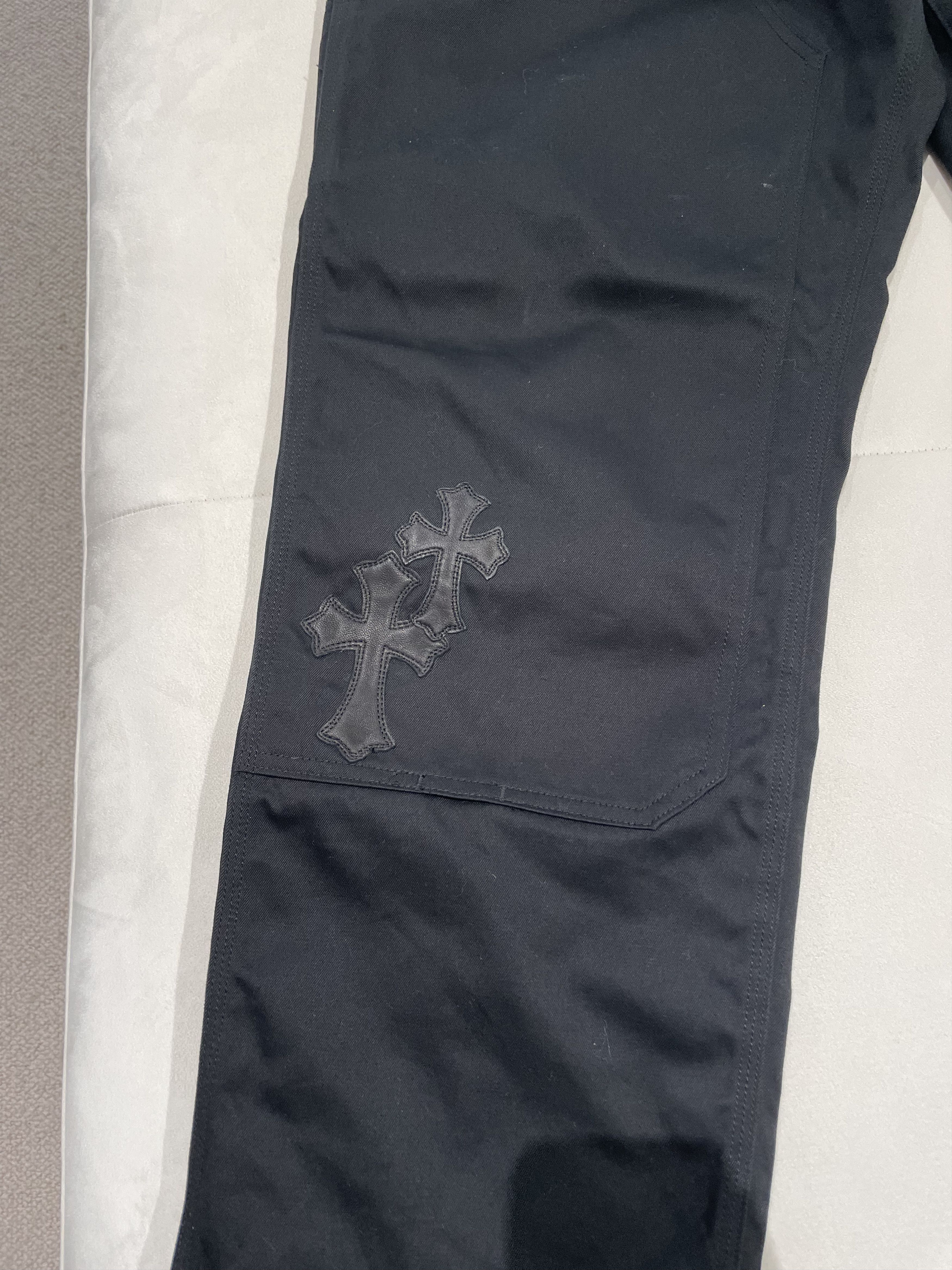 Chrome Hearts Chrome Hearts Leopard Black Cross Leather Patch Jeans Size US 36 / EU 52 - 11 Thumbnail