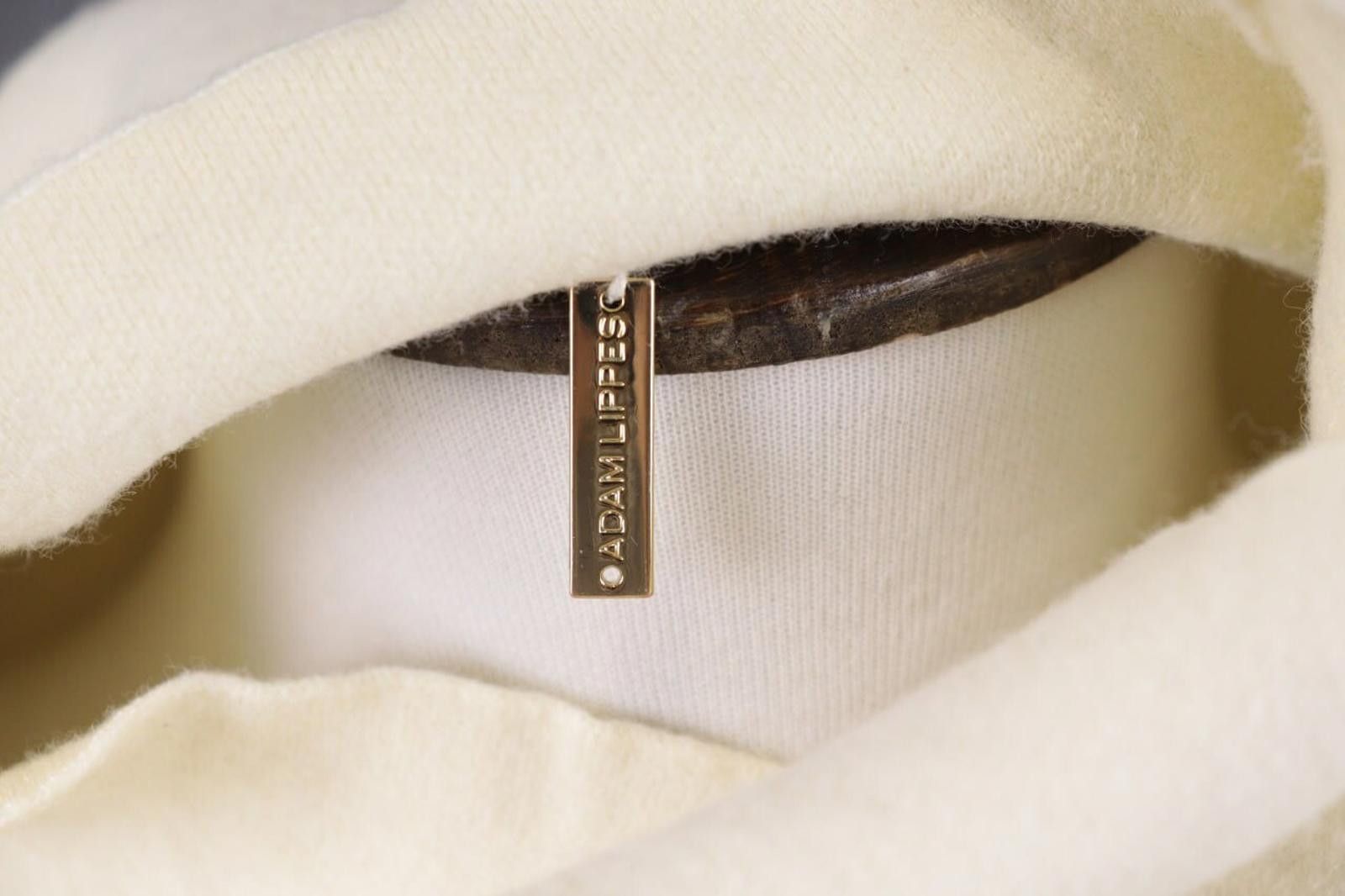 Designer Adam Lippes Beige High Neck Merino Knitted Sweater Size L Size L / US 10 / IT 46 - 12 Thumbnail