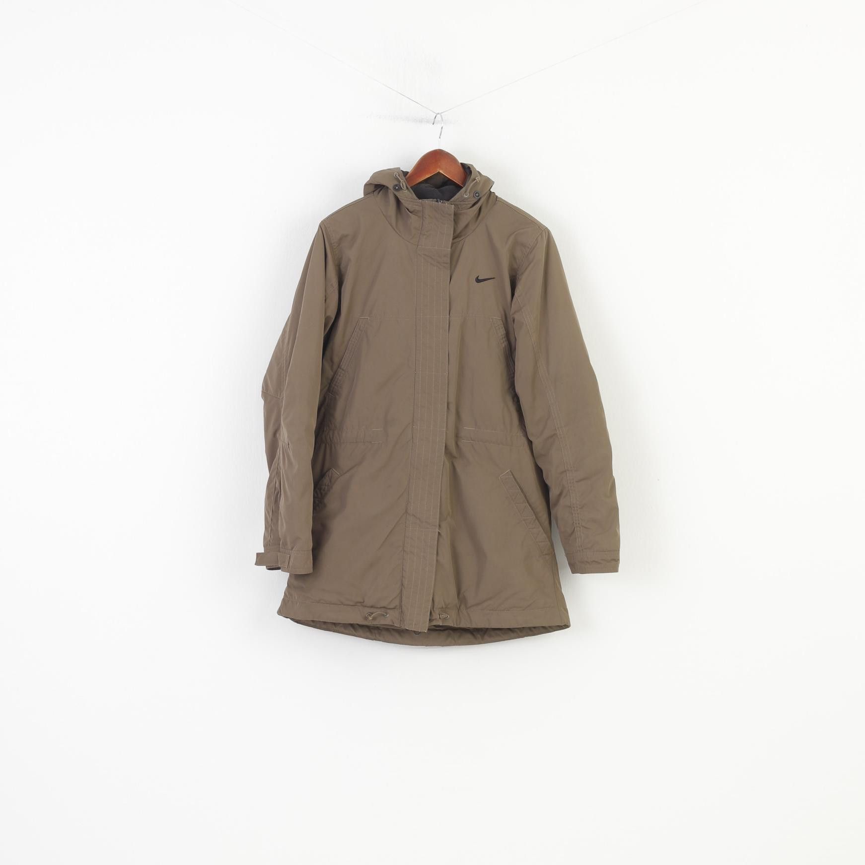 Nike Nike Woman L Jacket Khaki Ful Zipper Hood Padded 0341 Size L / US 10 / IT 46 - 1 Thumbnail