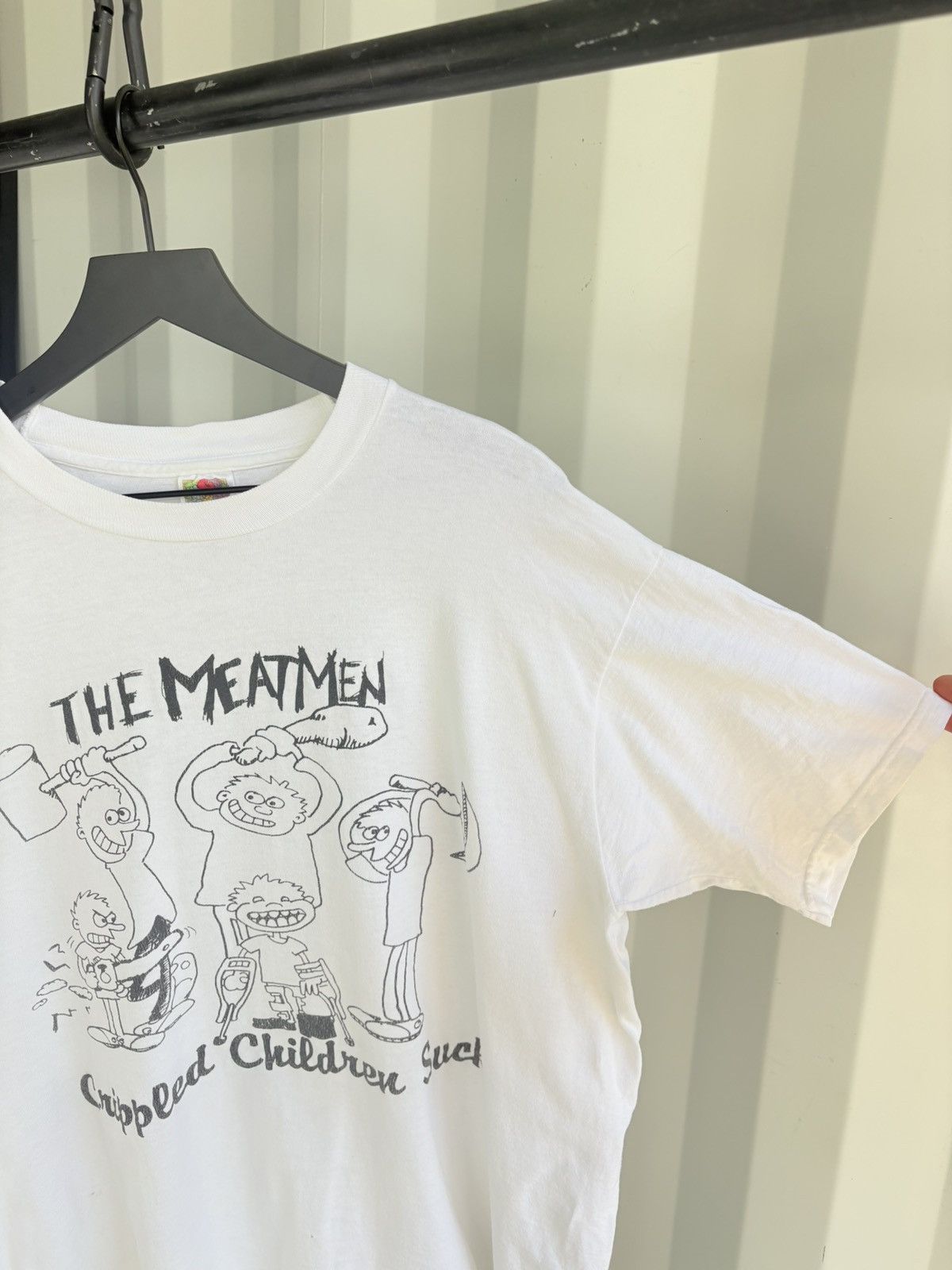 Band Tees The Meatmen Crippled Children Suck Faded Thrashed ERD GRUNGE Size US L / EU 52-54 / 3 - 3 Thumbnail