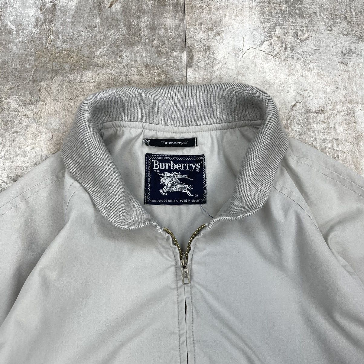 Burberry × Vintage BURBERRY LIGHT BOMBER JACKET GREY LOGO Size US M / EU 48-50 / 2 - 5 Thumbnail