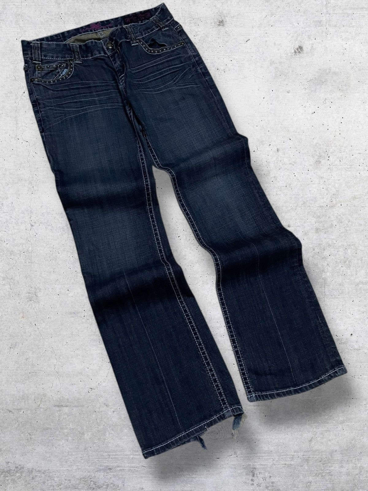 Japanese Brand VINTAGE ROCK&ROLL AFFLICTION CROSS FLARED OG DESIGNER DENIM Size US 32 / EU 48 - 14 Thumbnail