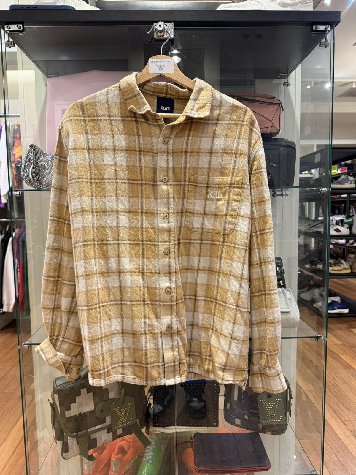 Kith Kith Plaid Button Down Flannel Shirt - Beige Size US M / EU 48-50 / 2 - 1 Thumbnail