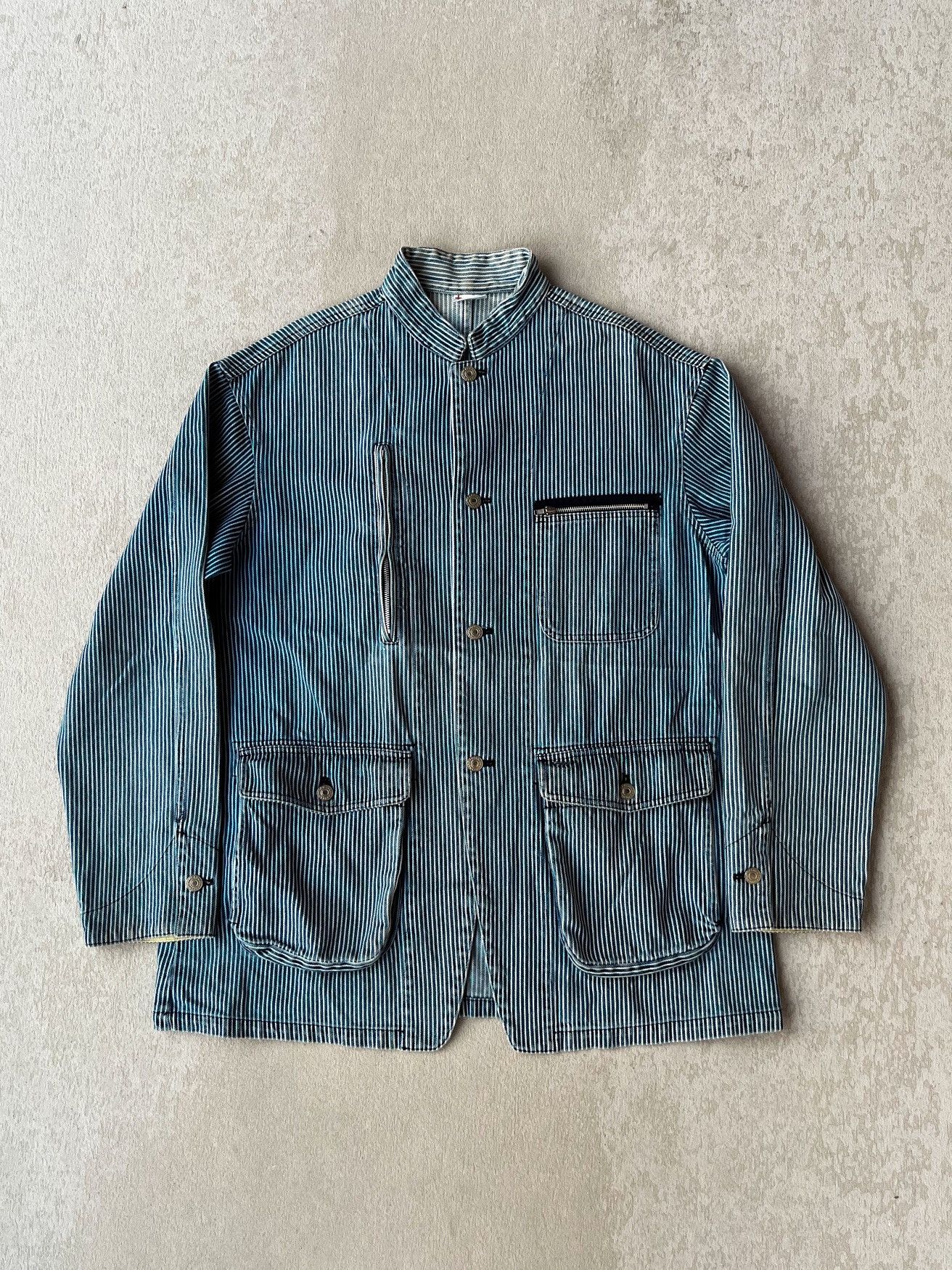 Head Porter Head Porter Plus Chore Jacket Hickory Denim Size US XL / EU 56 / 4 - 1 Thumbnail