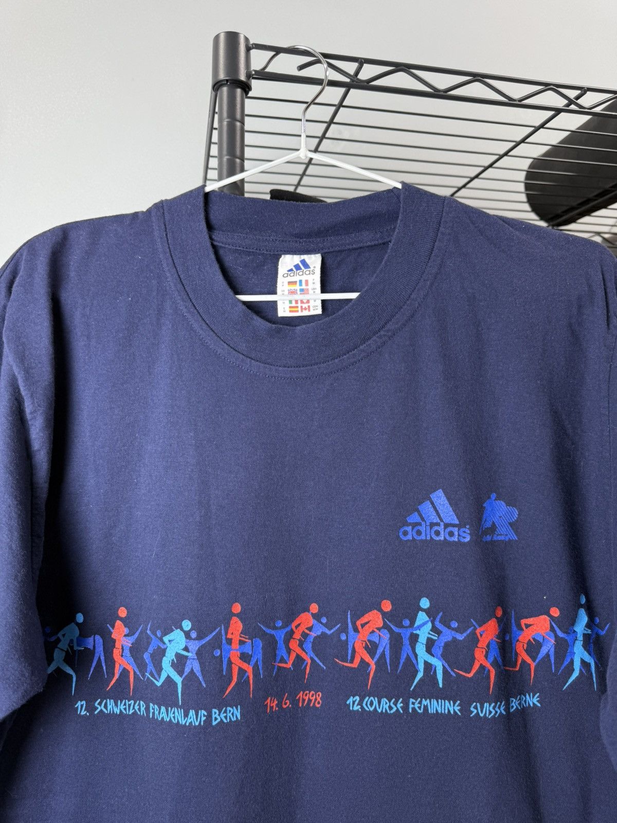 Adidas 💥Rare! Vintage 1998 Adidas Marathon T Shirt Retro Size US M / EU 48-50 / 2 - 2 Thumbnail