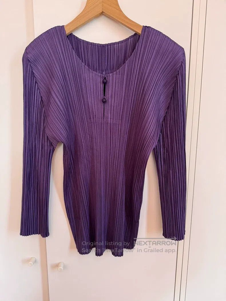 Issey Miyake Issey Miyake Purple Chinese-Style Top Size XL / US 12-14 / IT 48-50 - 1 Thumbnail