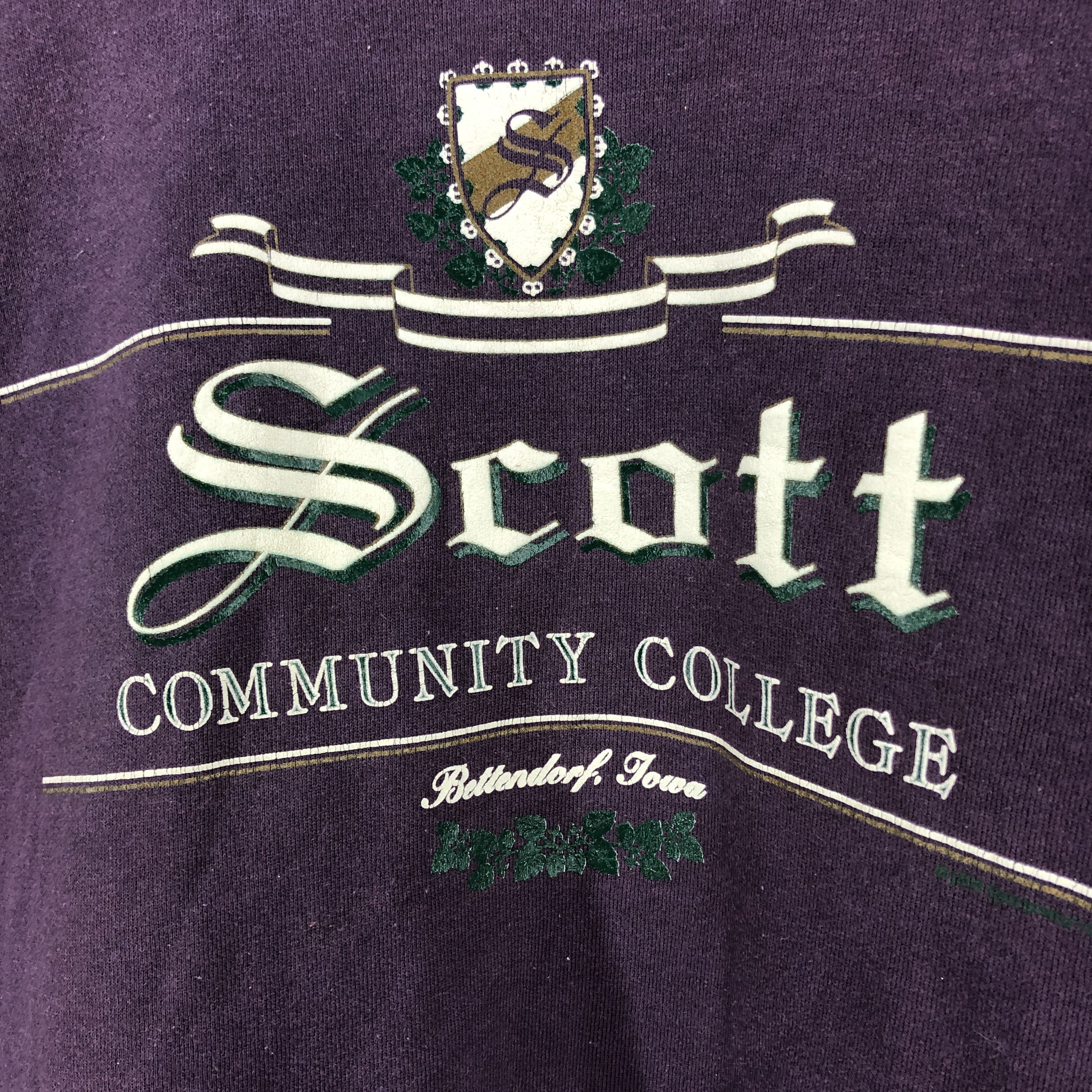 Vintage 90s SCOTT COMUNITY COLLEGE by J&M Sports Sweatshirt #0534/W Size US L / EU 52-54 / 3 - 3 Thumbnail