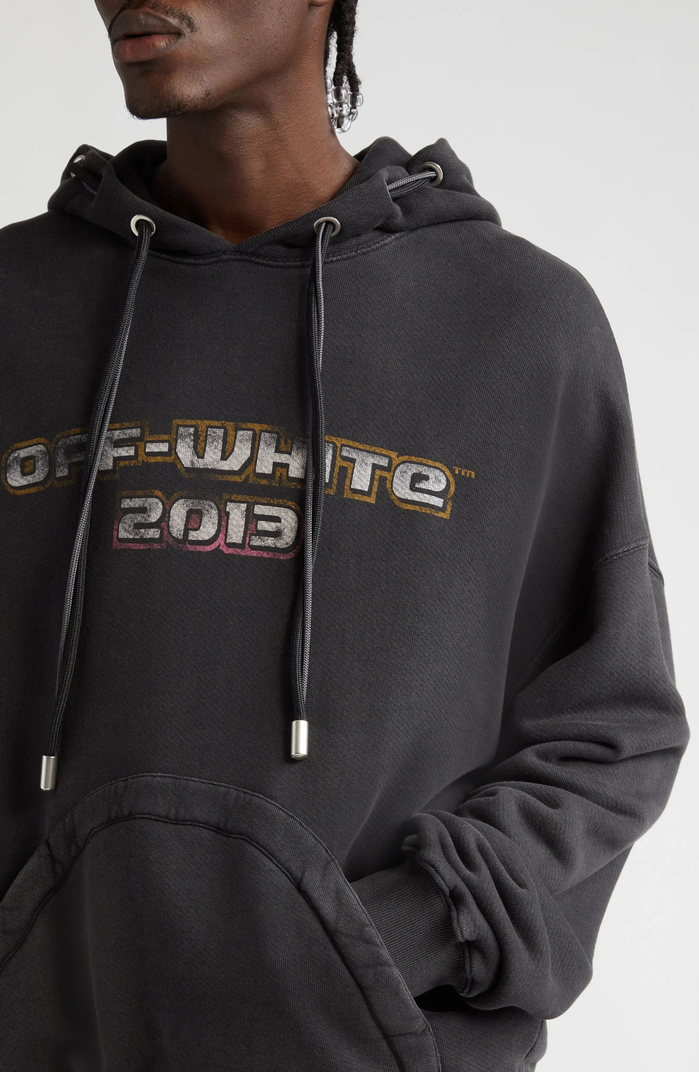 Off-White o1y0325 Logo Hoodie in Black Size US M / EU 48-50 / 2 - 2 Thumbnail