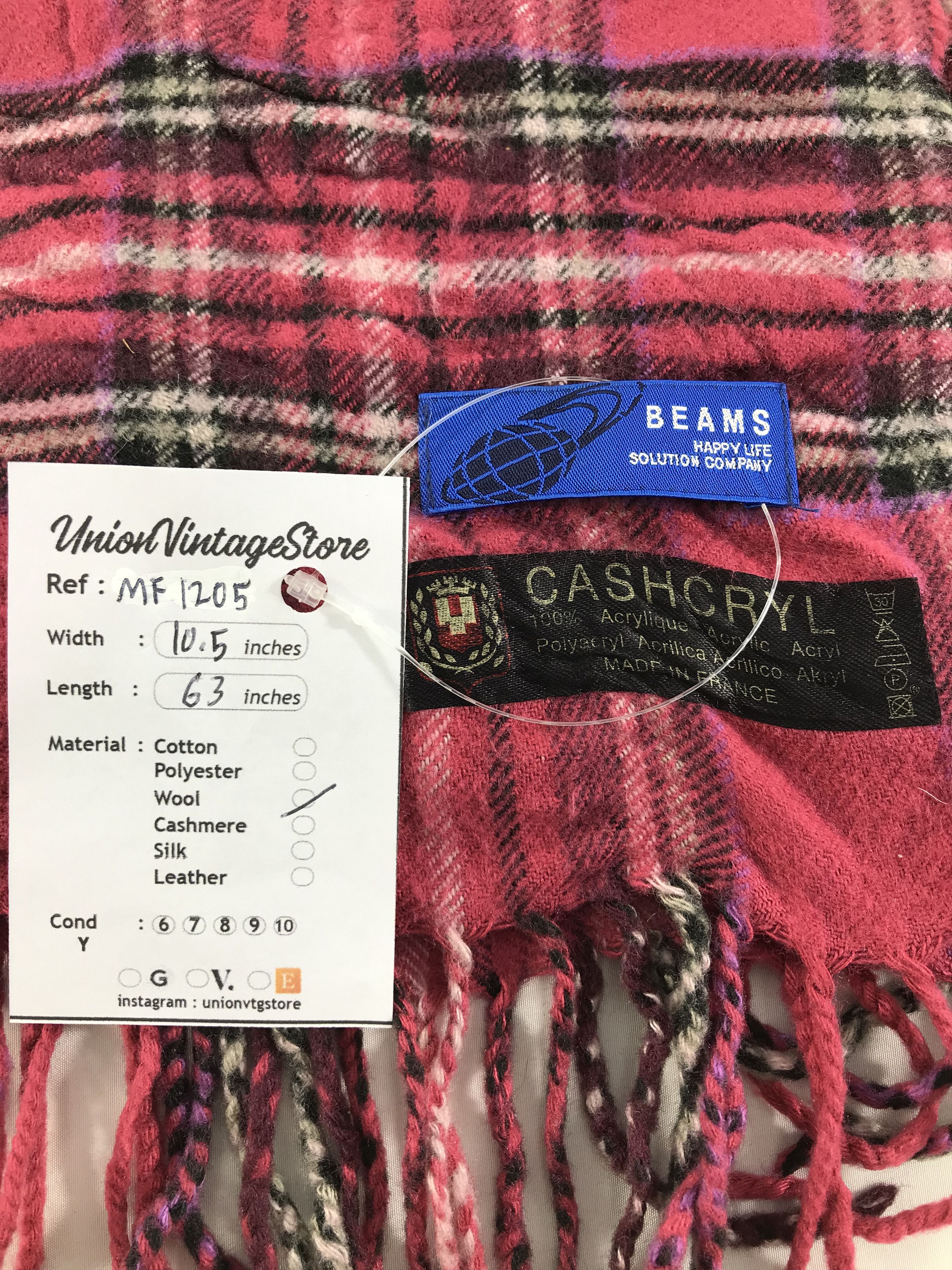 Beams Japan Vintage Beams Scarf/Muffler/Neckwear MF1205 Size ONE SIZE - 4 Thumbnail