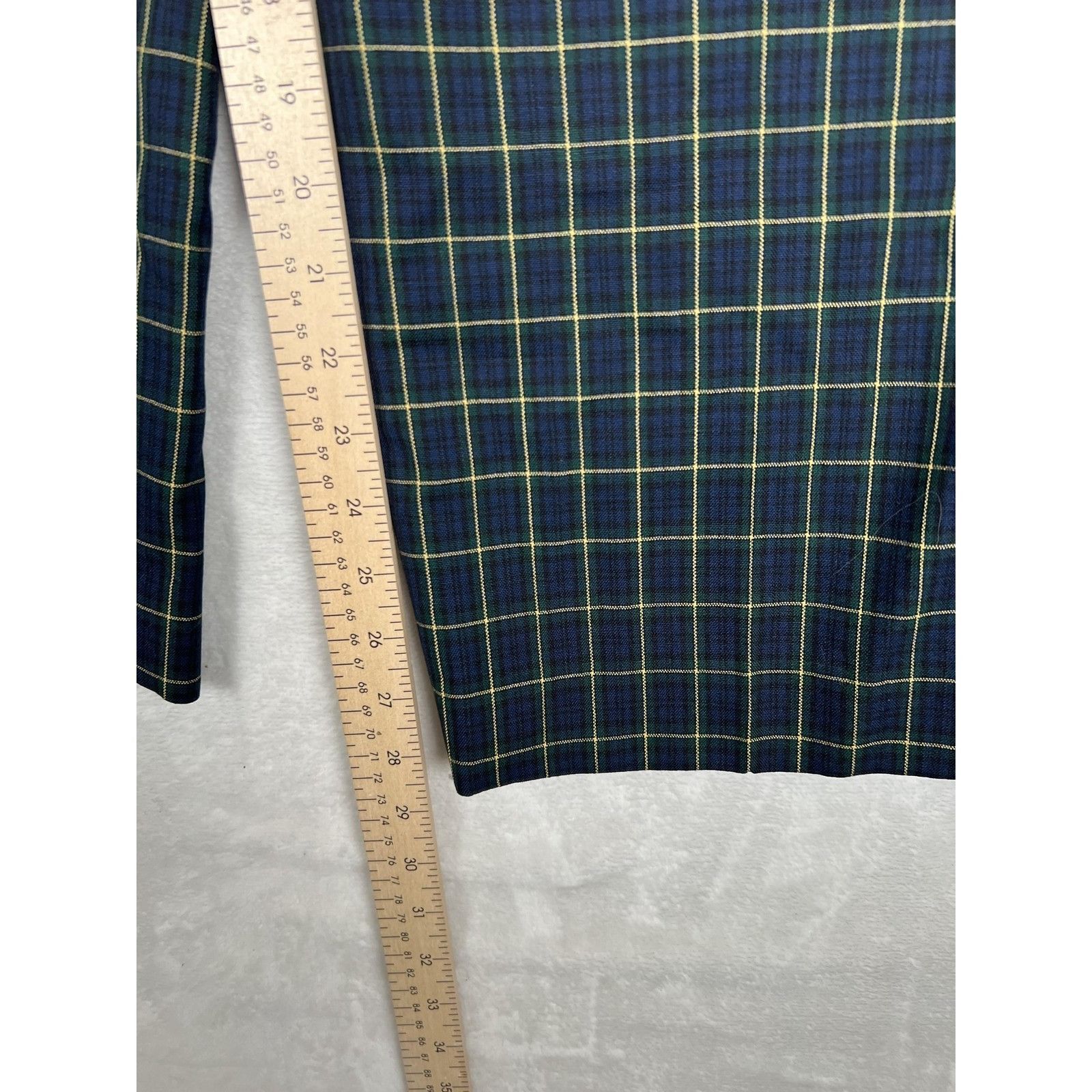 Pendleton Vintage Pendleton Pants Womens 16 Blue Plaid Wool Pleated Ta Size 32" / US 10 / IT 46 - 2 Thumbnail