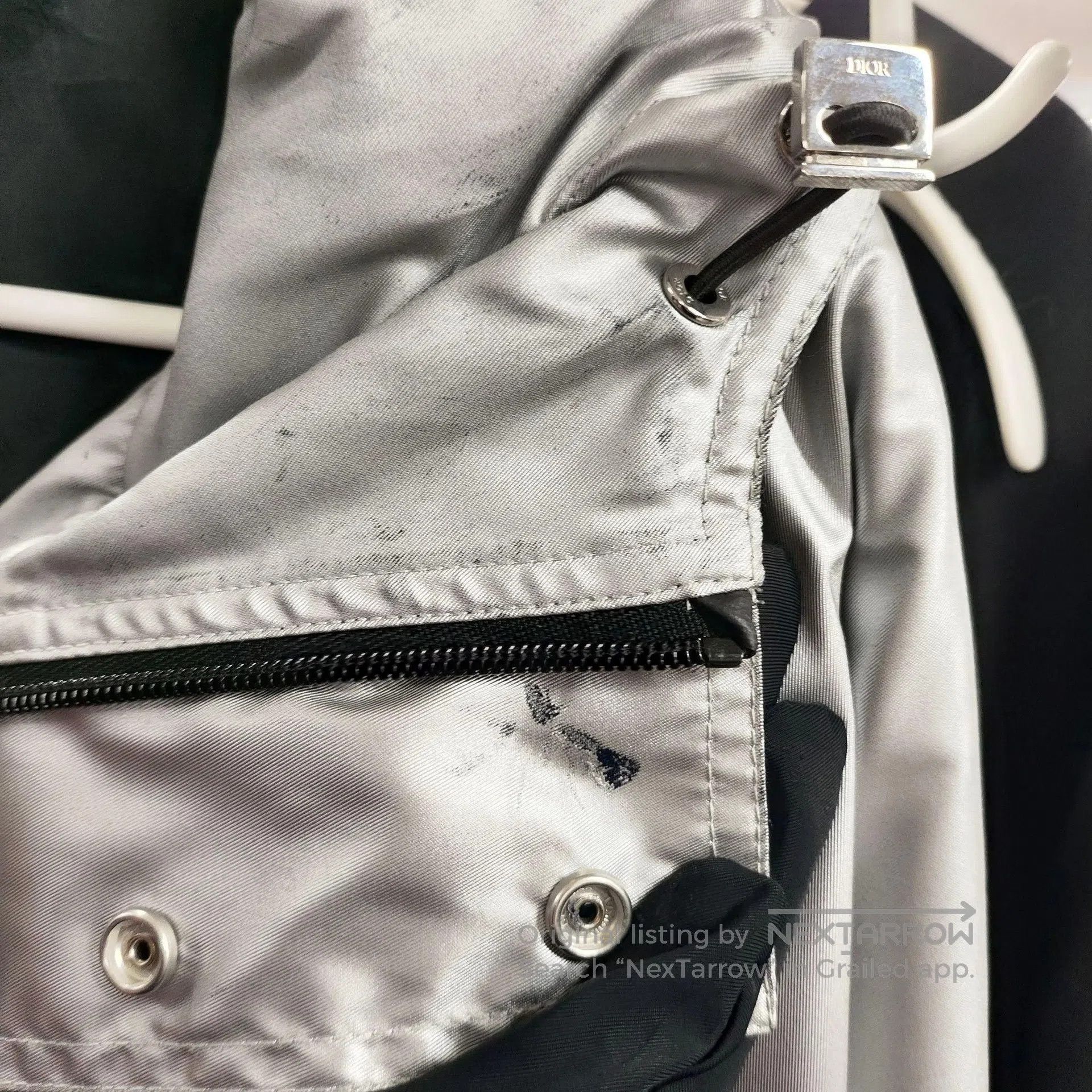 Dior Dior Silver Windproof Tech Jacket Hooded Coat| Size US L / EU 52-54 / 3 - 3 Thumbnail