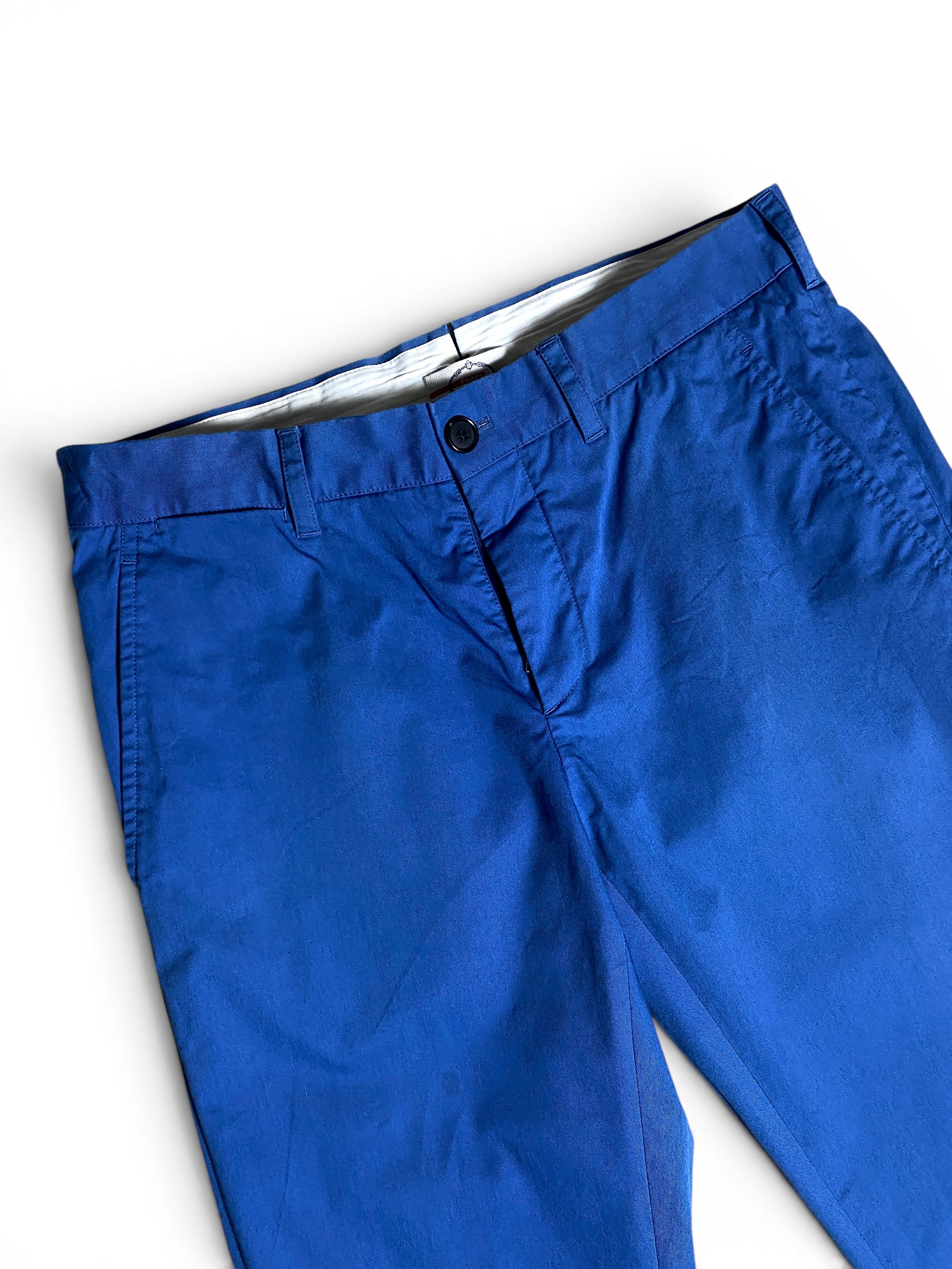 Prada Prada Milano Italy Light Blue Cotton Tab Logo Trousers Pants Size US 30 / EU 46 - 6 Thumbnail