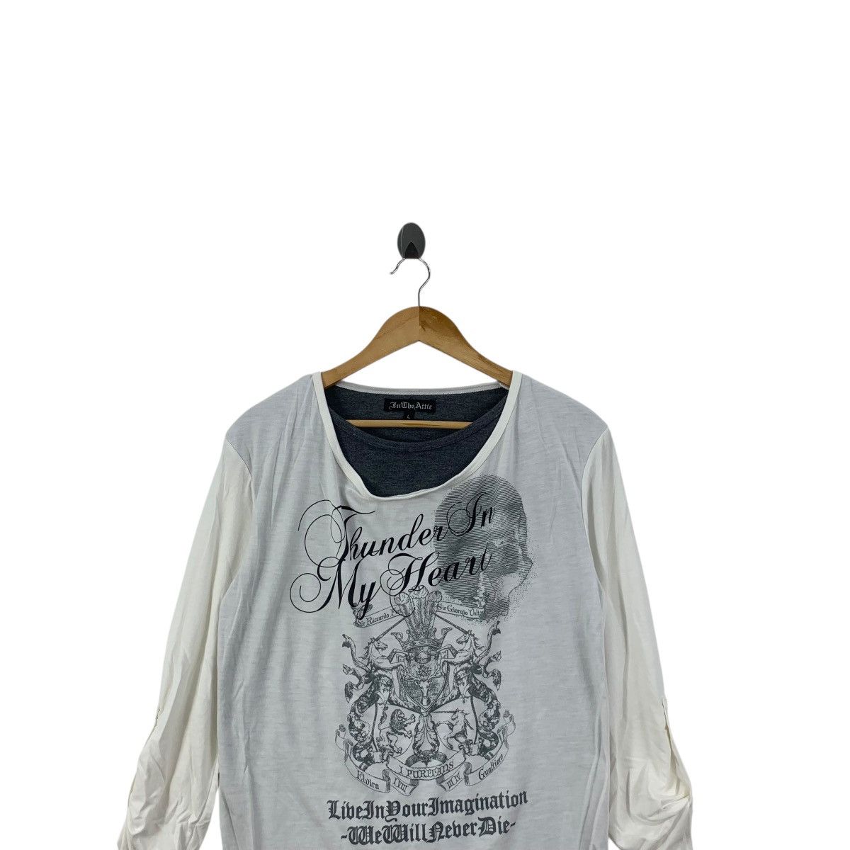 In The Attic IN THE ATTIC JAPAN Ricardo Giorgio Crest Punk Tee Shirt Top Size L / US 10 / IT 46 - 2 Thumbnail